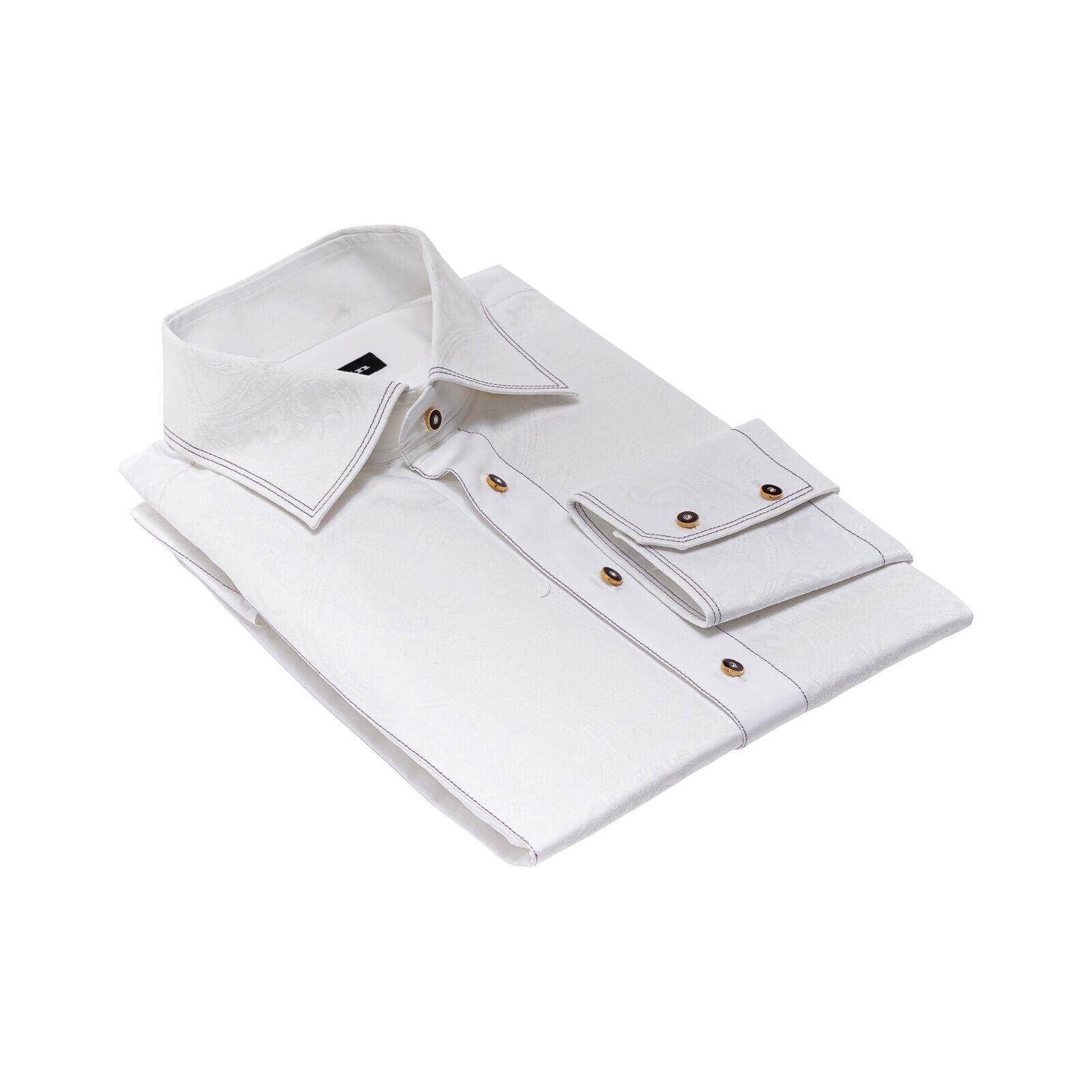890$ LUXURY GERLIN Shirt White ALUMO Paisley Cotton 16 - 41  7H BIJAN