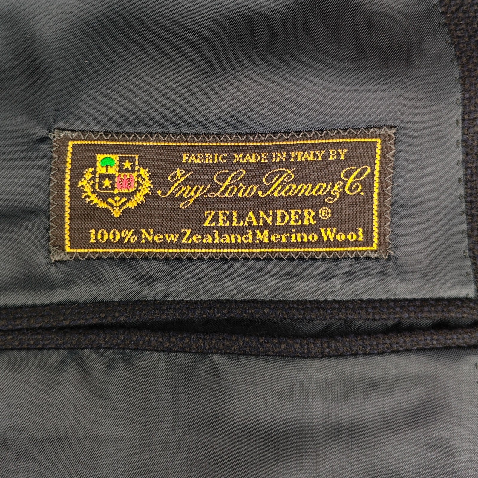 1900$ RAFFAELE CARUSO Navy Sport Coat LORO PIANA Zelander Wool 44 US / 54 IT