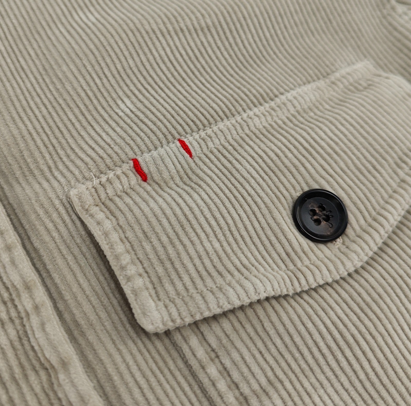$1250 ISAIA NAPOLI "Comfort" Beige Hand-Sewn Overshirt Jacket Cordoroy Cotton