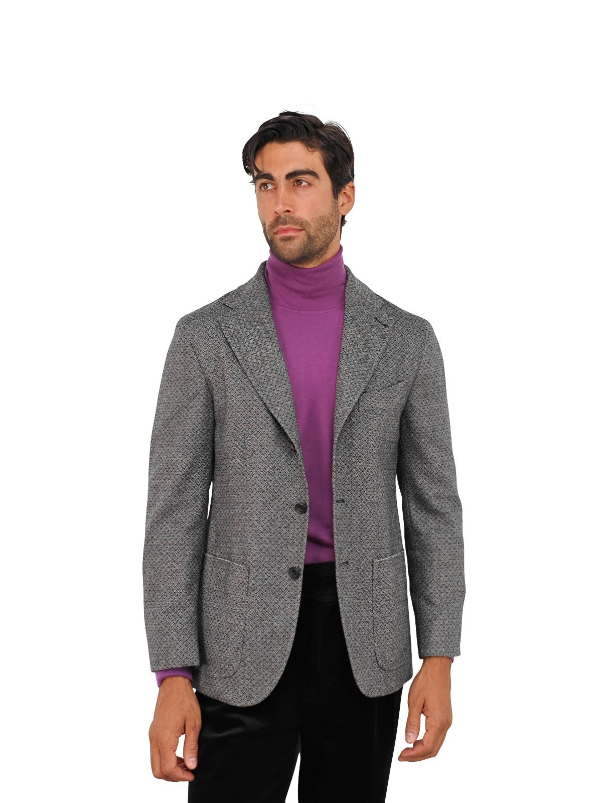 $2200 RUBINACCI NAPOLI Gray Jacket Blazer 100% Soft Cashmere Handmade in Napoli