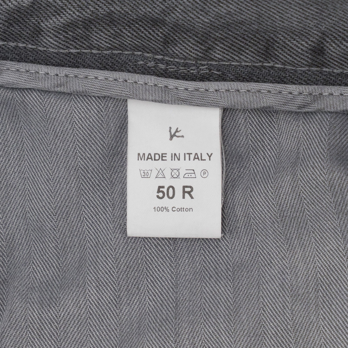 795$ ISAIA NAPOLI "Chiaia" Gray Denim Jeans Pant Cotton Regular - Leather Tag