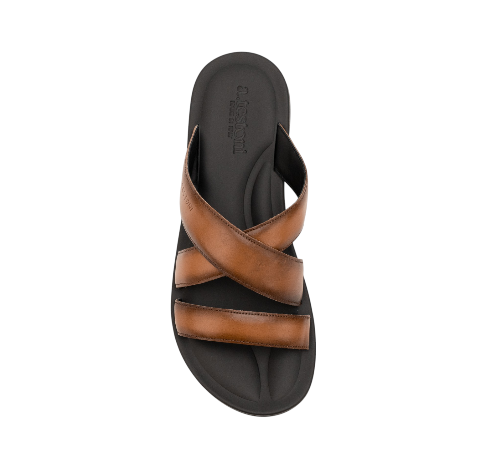 650$ TESTONI Sandal Flat Calf Caramel