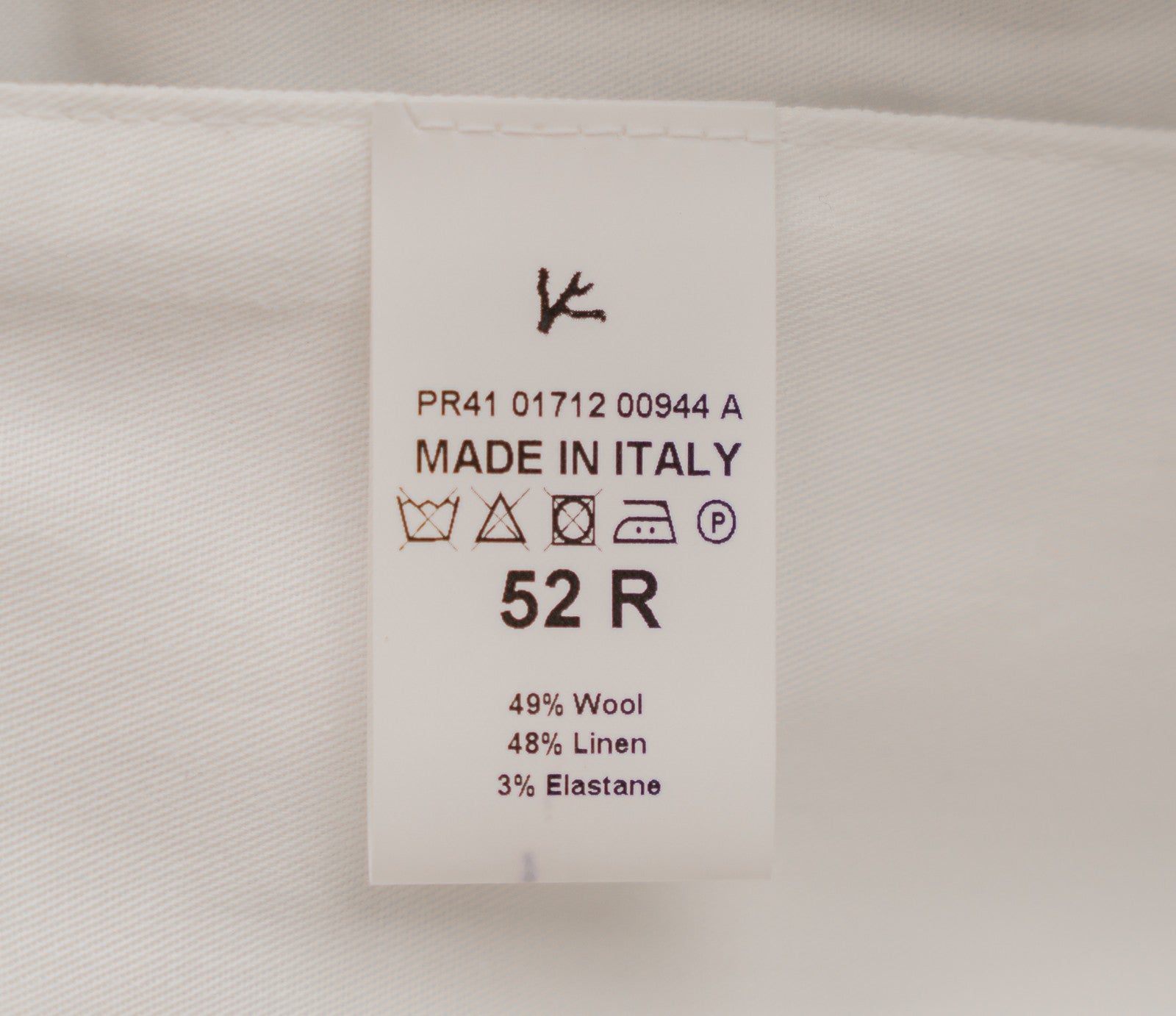 1650$ ISAIA NAPOLI Hand-Sewn Tapered Dress Pant Wool Linen Blue 36 US / 52 EU