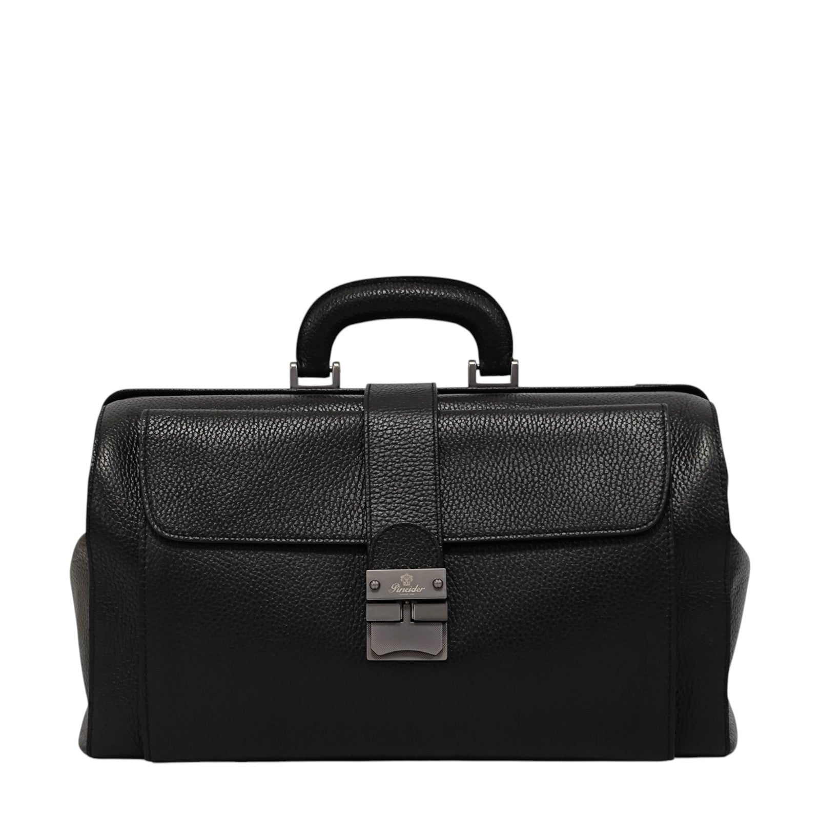1450$ PINEIDER FIRENZE 1774 Grained Calf Work Doctor Bag Laptop Black