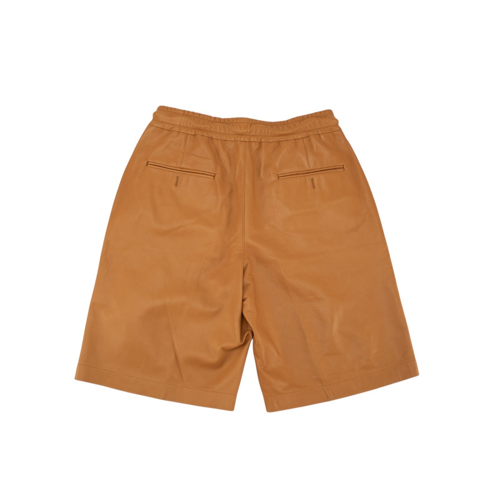 2950$ ISAIA Whisky Drawstring Short Pant Soft Lambskin Leather 32 US / 48 EU R