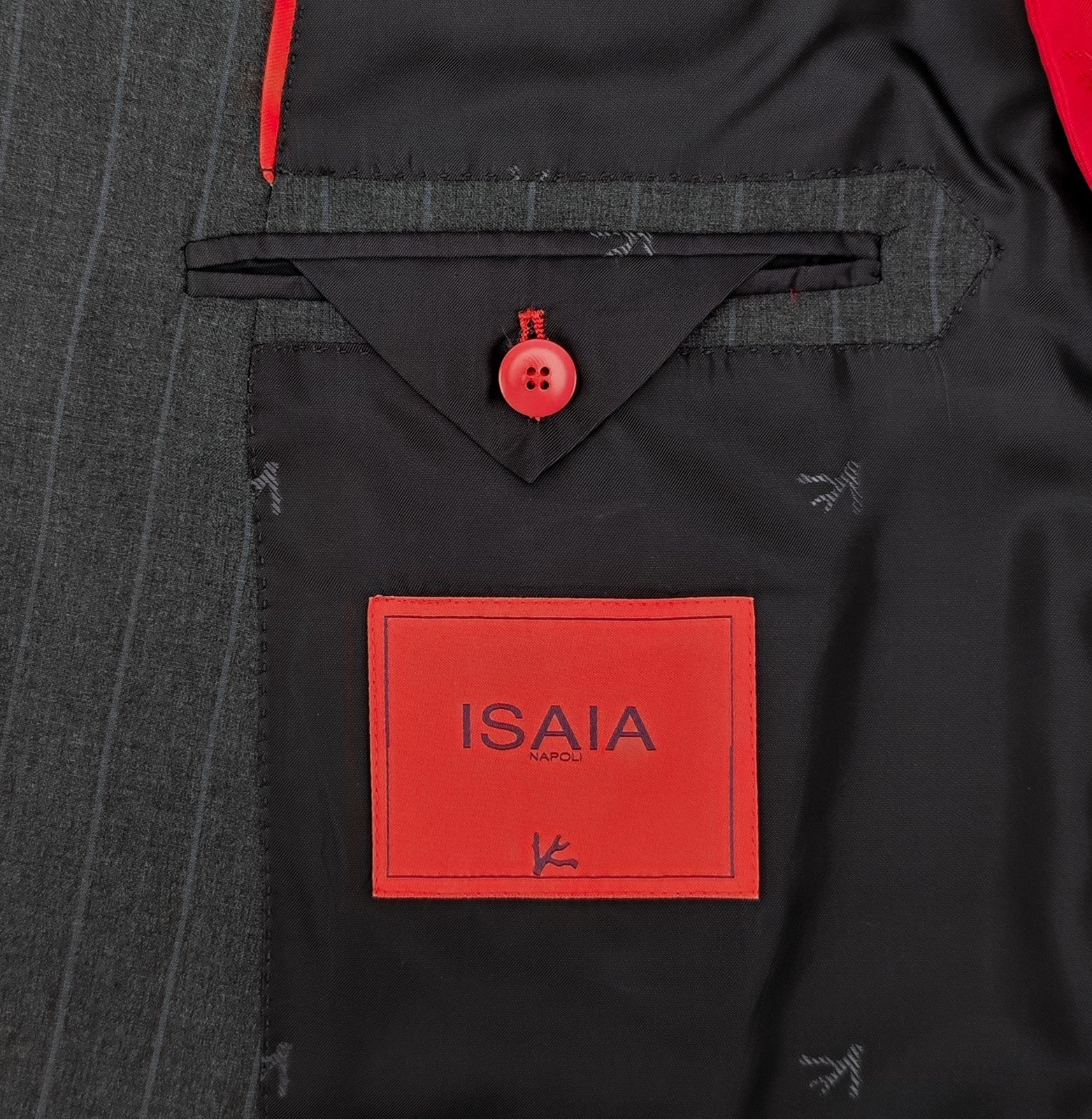 $6400 ISAIA "Gregorio" Gray Striped Hand-Sewn Suit Wool 46 US / 56 EU 8R