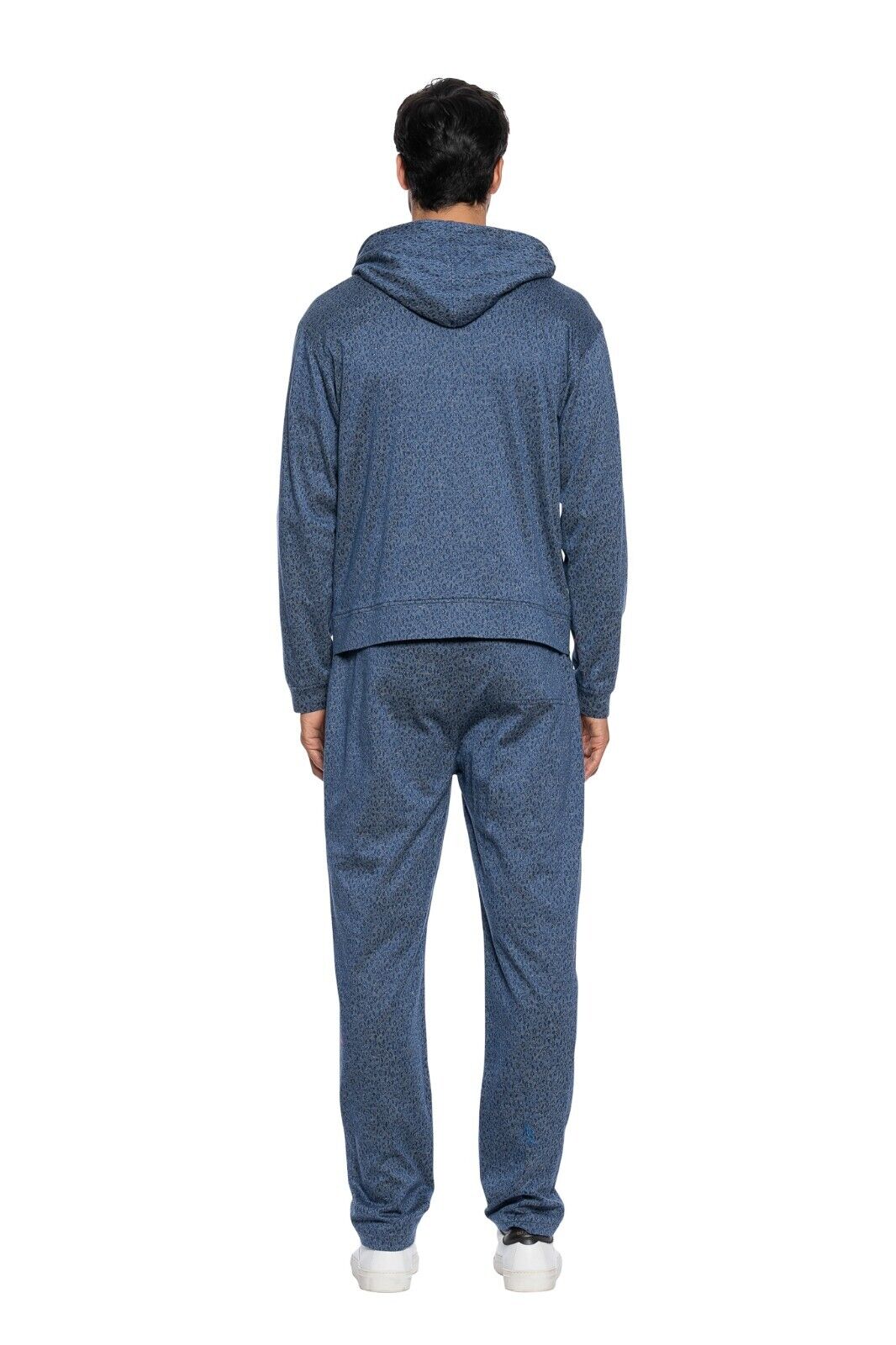 2000$ ITALO FERRETTI Tracksuit Jogging Suit Blue "FLORAL" 100% Cotton Size L