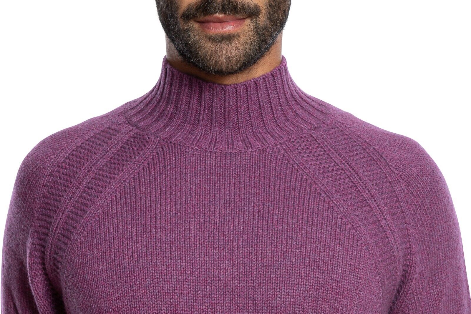 550$ DELLA CIANA CASHMERE Sweater Merinos Wool / Cashmere Turtleneck 38 US 48 EU