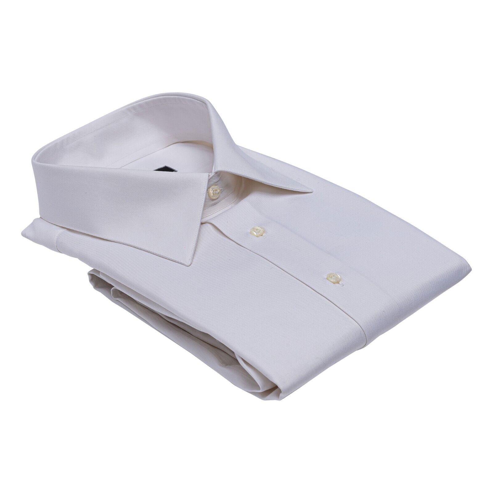 690$ LUXURY GERLIN Shirt White Striped Twill Cotton 17.5 - 44 1Z BIJAN