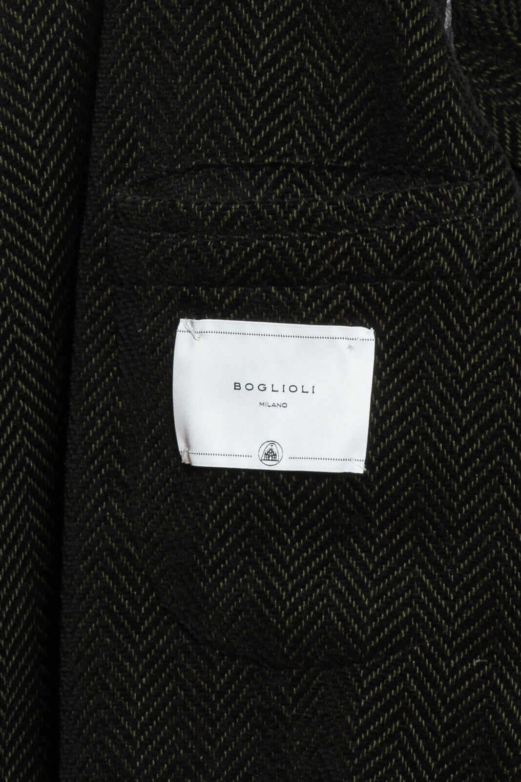 $1950 BOGLIOLI Caban Peacoat Coat Blue / Green Cashmere Wool Cotton  40 US 50 EU