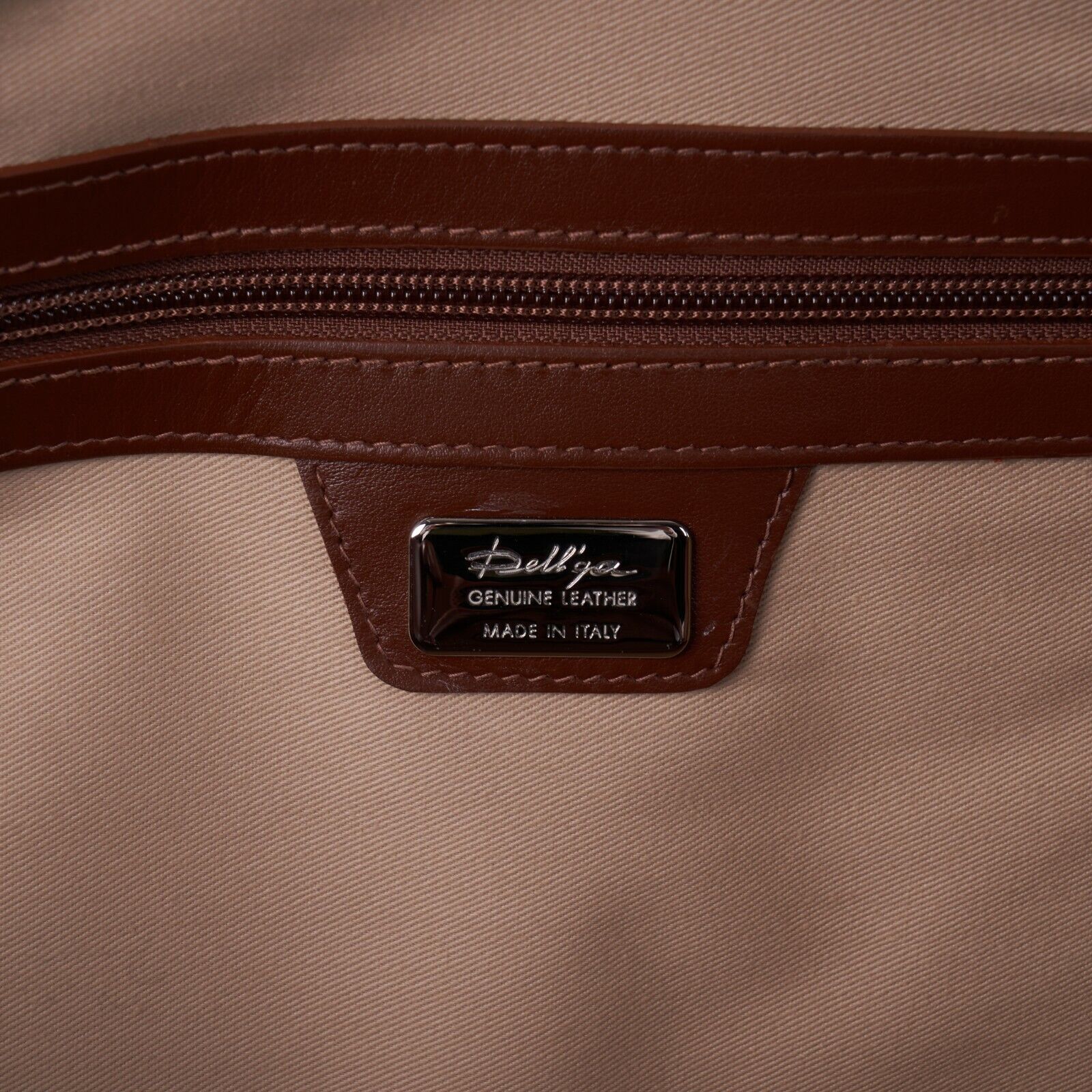 $2600 LUXURY DELL'GA MILANO Full Grain Leather Wheeled Travel Trolley Duffle Bag