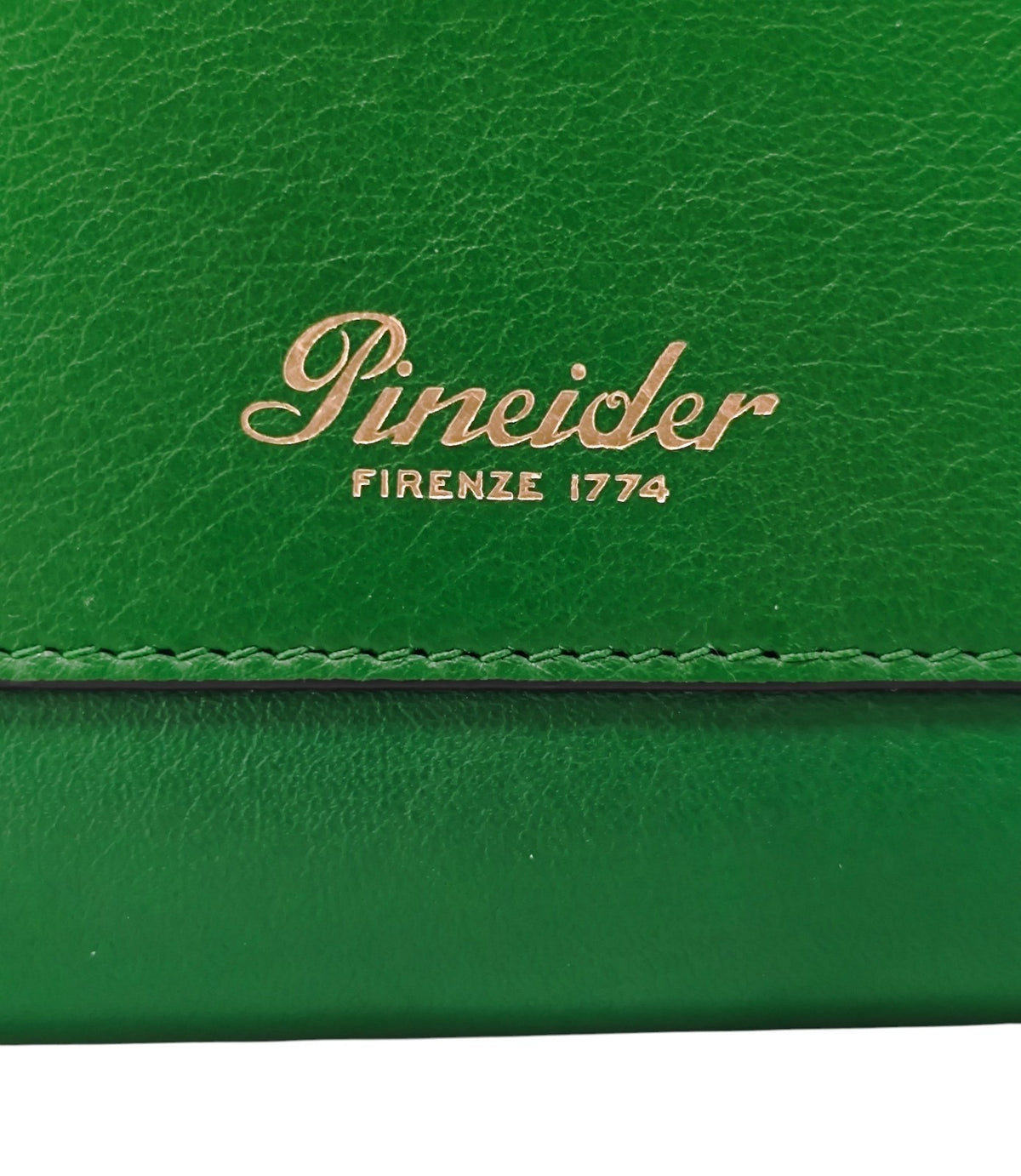 565$ PINEIDER FIRENZE Zip Around Wallet Green Smooth Calf Leather Green