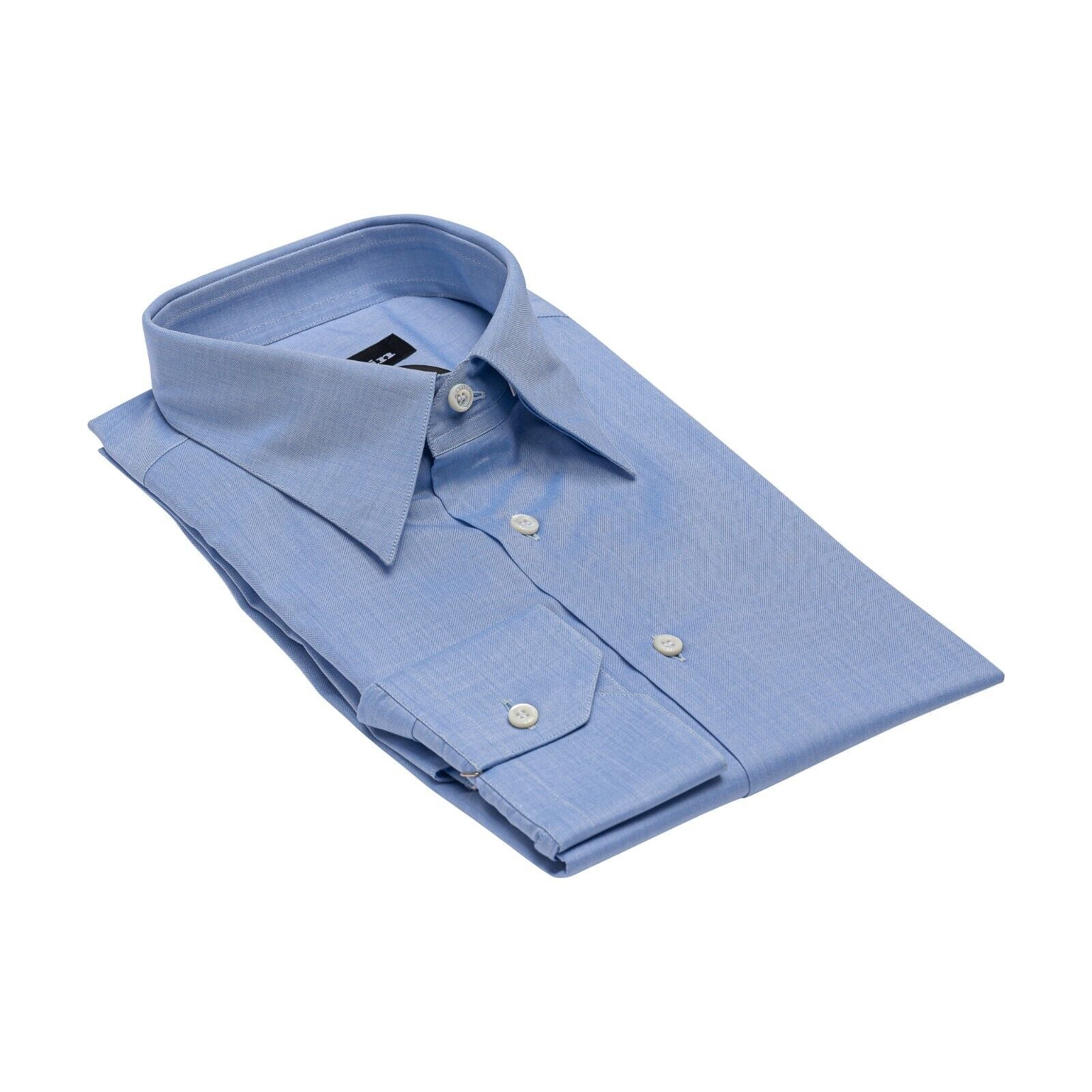 690$ ITALIAN LUXURY GERLIN Shirt Blue Fine Cotton 15.5 - 39 1AM ZILLI