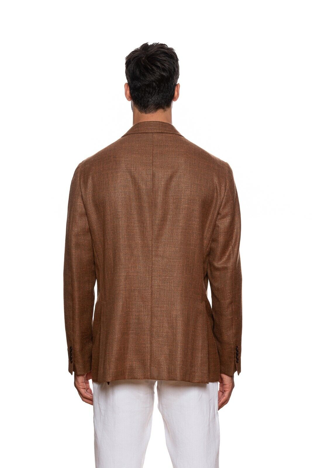 BELVEST Made in Italy Jacket 2Btn Wool Cashmere Silk Linen Brown 46 US 56 EU 7R