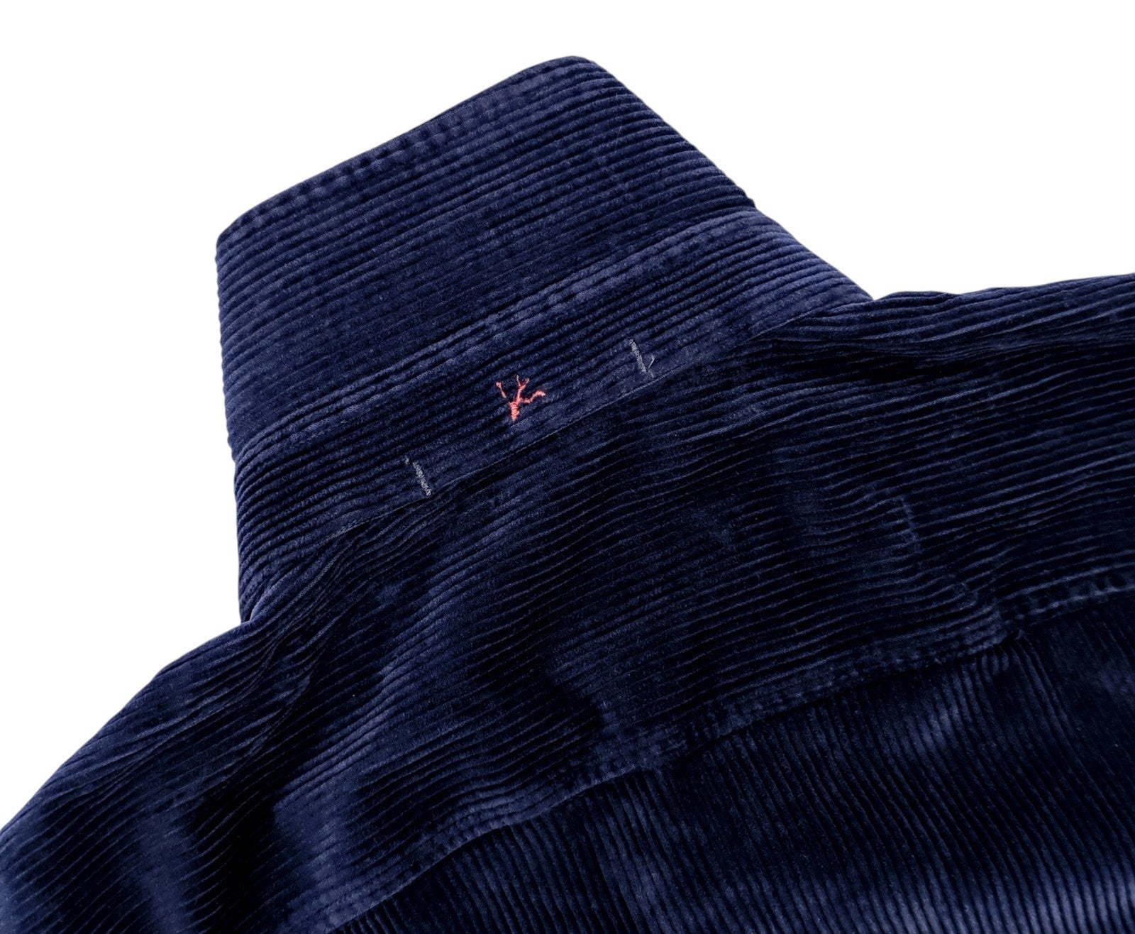 $1200 ISAIA NAPOLI Dark Blue Hand-Sewn Overshirt Jacket Corduroy Cotton Size XS