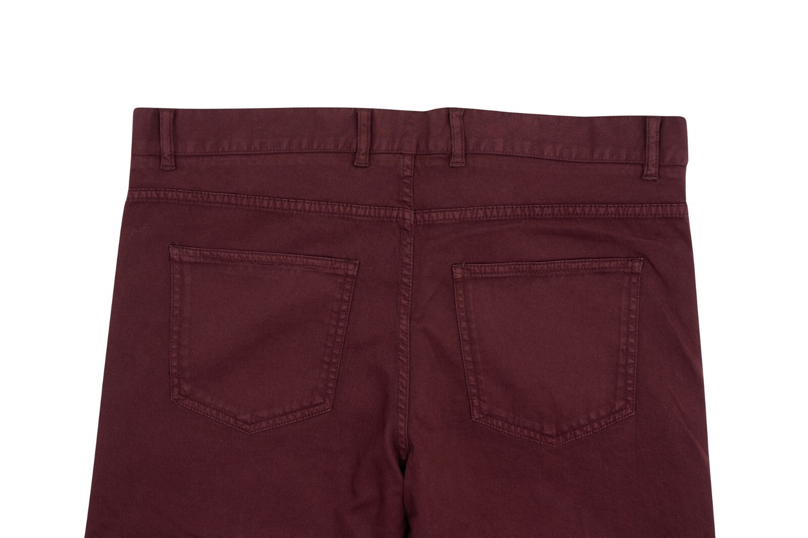 850$ ISAIA NAPOLI "Comfort" Wine 5 Pockets Trousers Pant Cotton / Cashmere