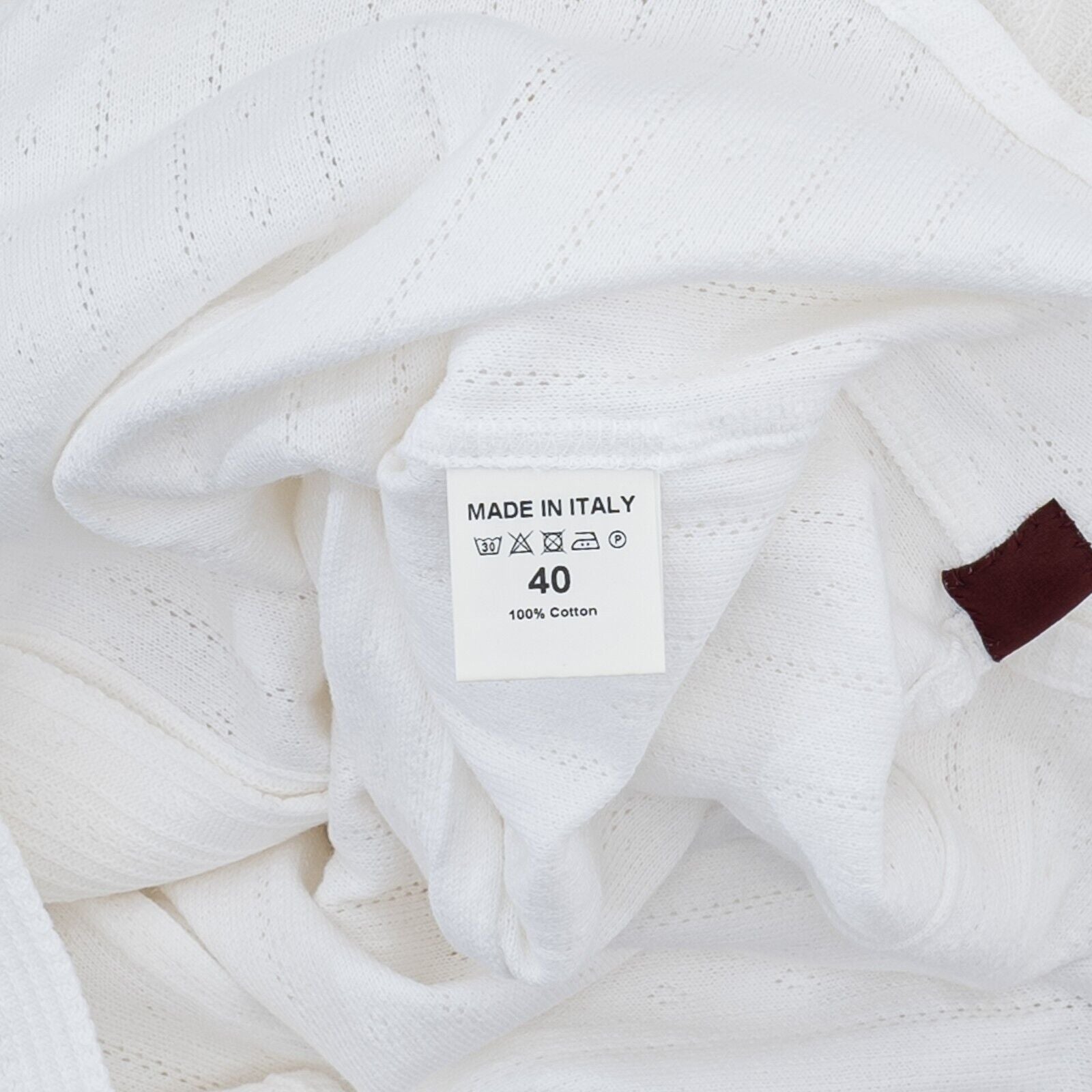 900$ ISAIA NAPOLI White Jacquard Polo Shirt Short Sleeve Cotton  15.75 - 40