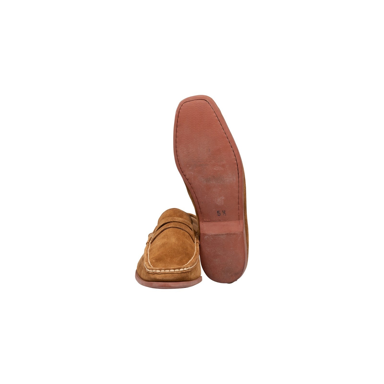 700$ RUBINACCI LONDON HOUSE Suede Penny Loafers Driving Moccasins 5.5 UK 6.5 US