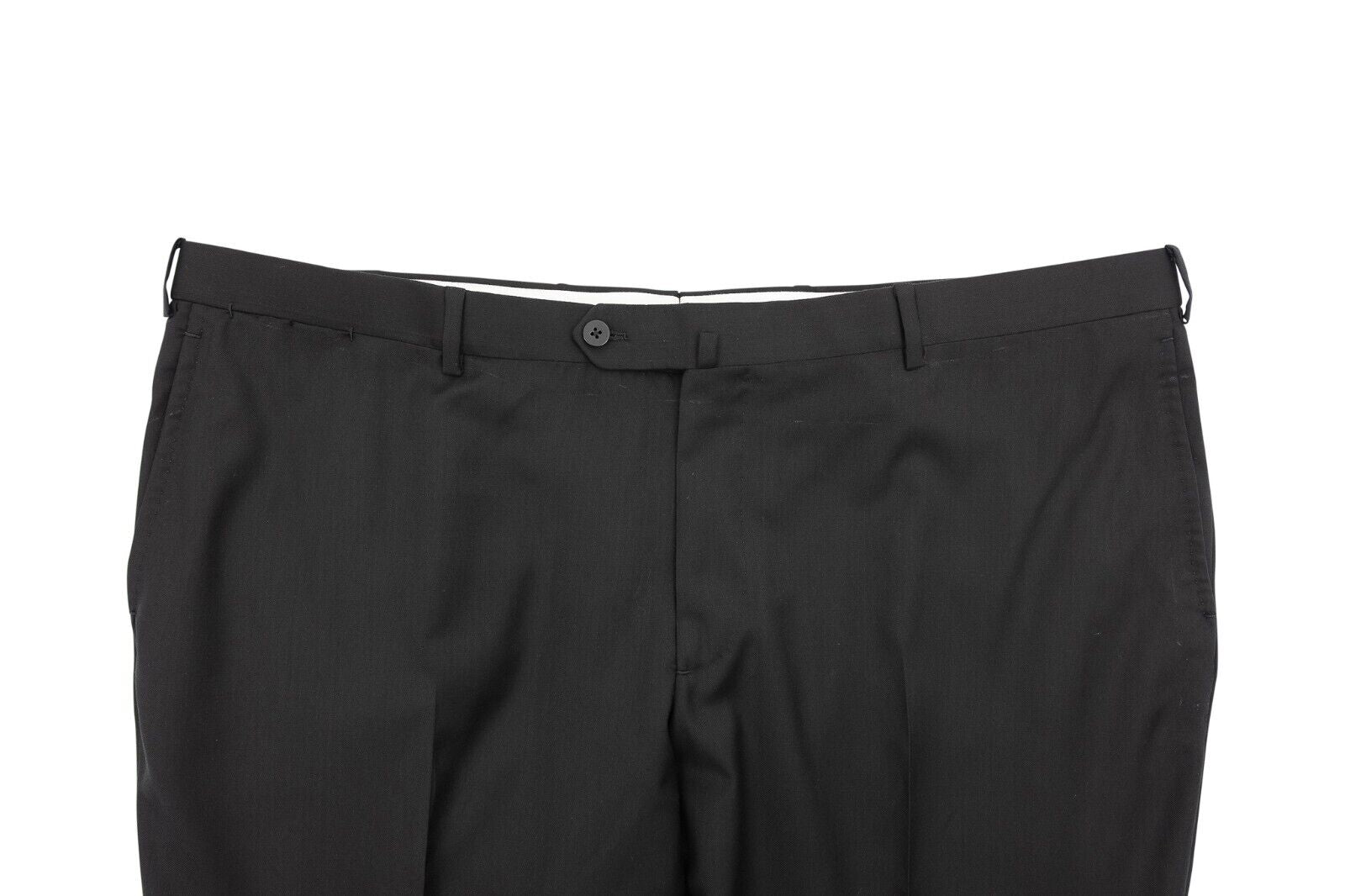 $5900 ISAIA "Made to Measure" Aquaspider Black Suit Wool 54 US / 64 EU