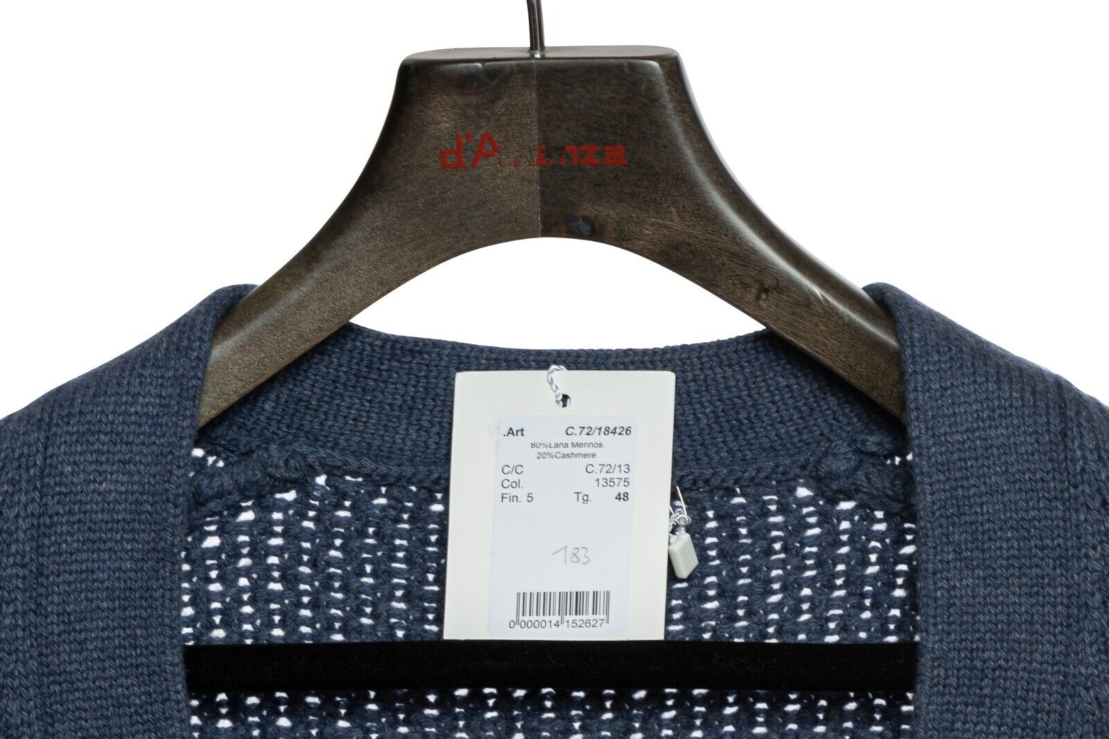 750$ DELLA CIANA CASHMERE Cardigan Thick Waffle Wool Merinos Superior / Cashmere