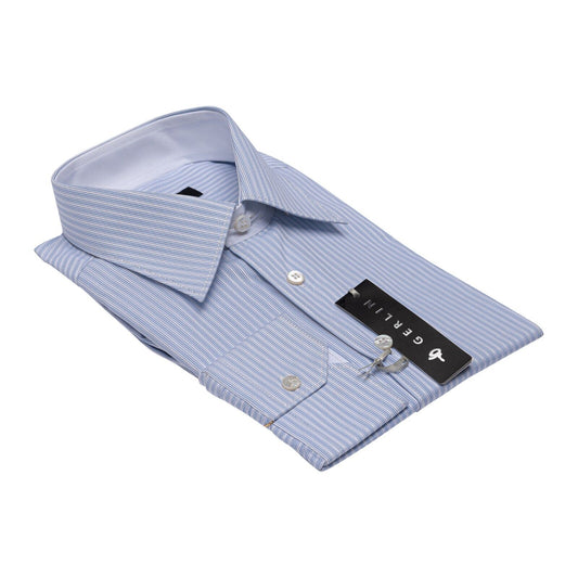 690$ LUXURY GERLIN Shirt Striped ALUMO Jacquard Cotton 16 - 41 3A ZILLI