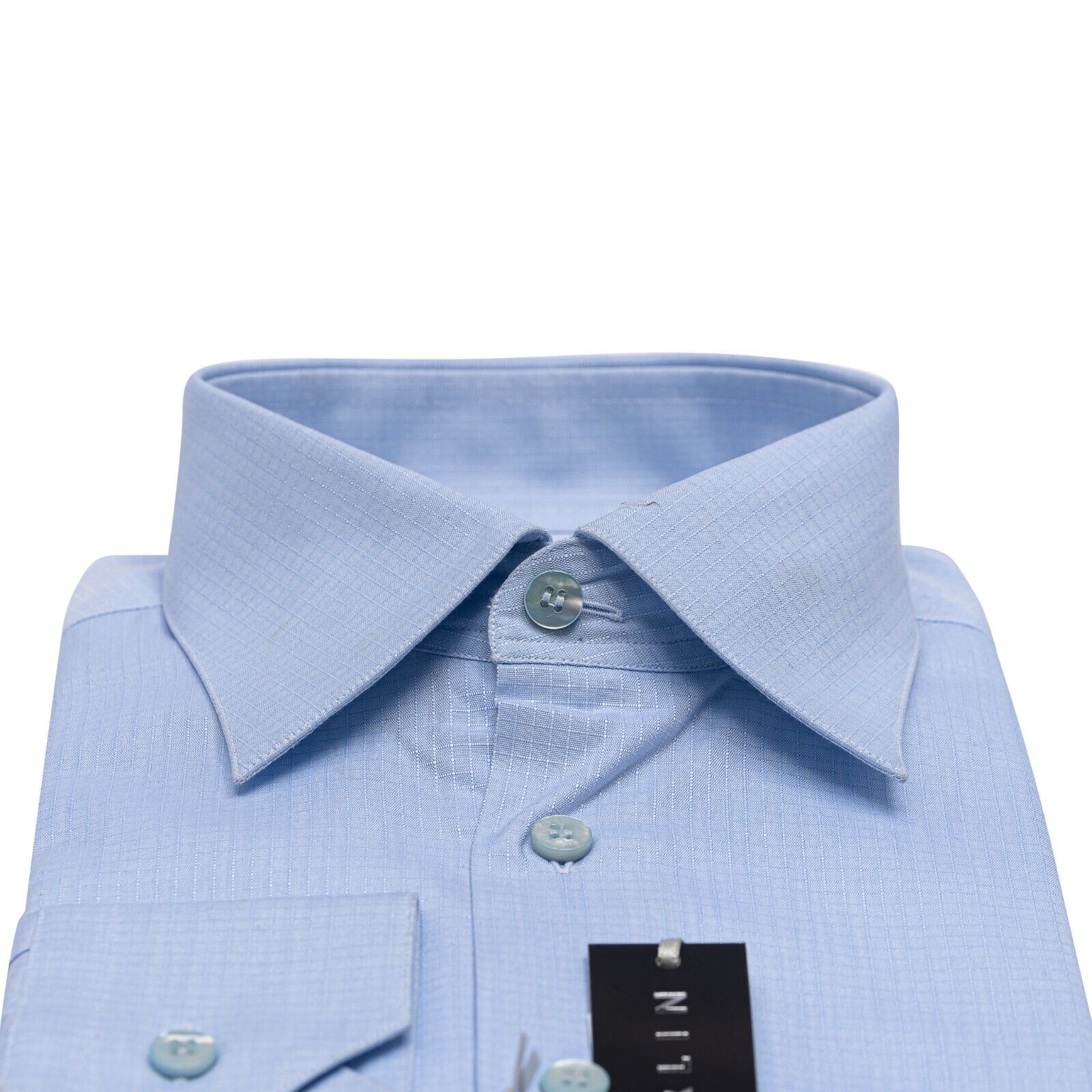 690$ LUXURY GERLIN Shirt Blue Check Cotton 16 - 41 2H BIJAN