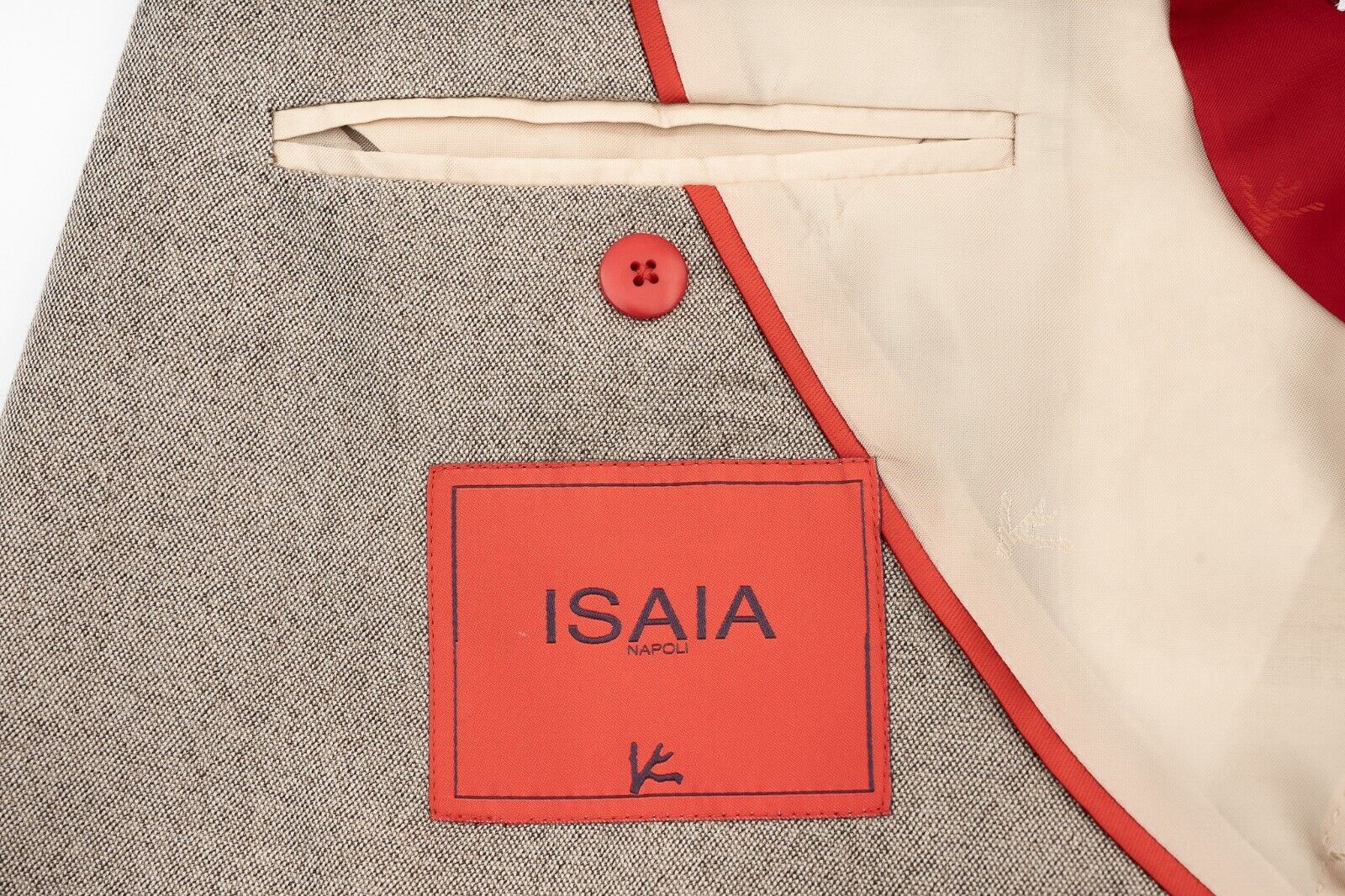 $5400 ISAIA NAPOLI Tan Jacket Sport Coat Cashmere / Silk / 40 US / 50 EU 8R