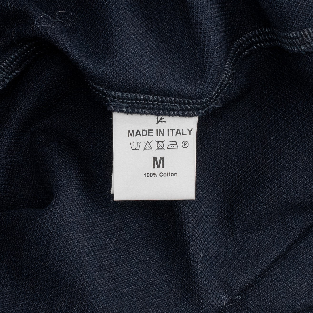 625$ ISAIA NAPOLI Blue Navy Polo Short Sleeve Piquet Cotton Size M