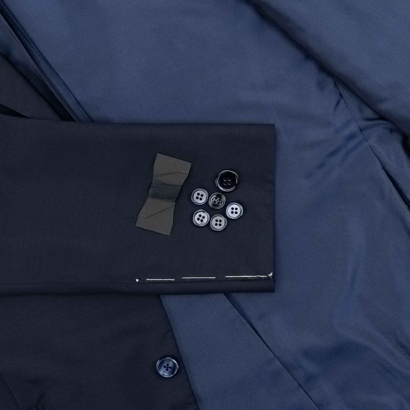 $2700 SARTORIA PARTENOPEA NAPOLI Blue Navy Suit Wool 140's 46 US / 56 EU