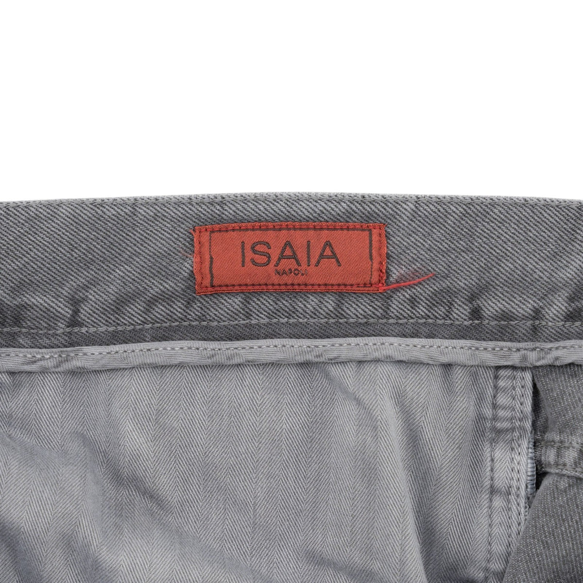 795$ ISAIA "SpaccanapolI" Gray Denim Jeans 5 Pocket Pant Cotton 38 US/54 EU