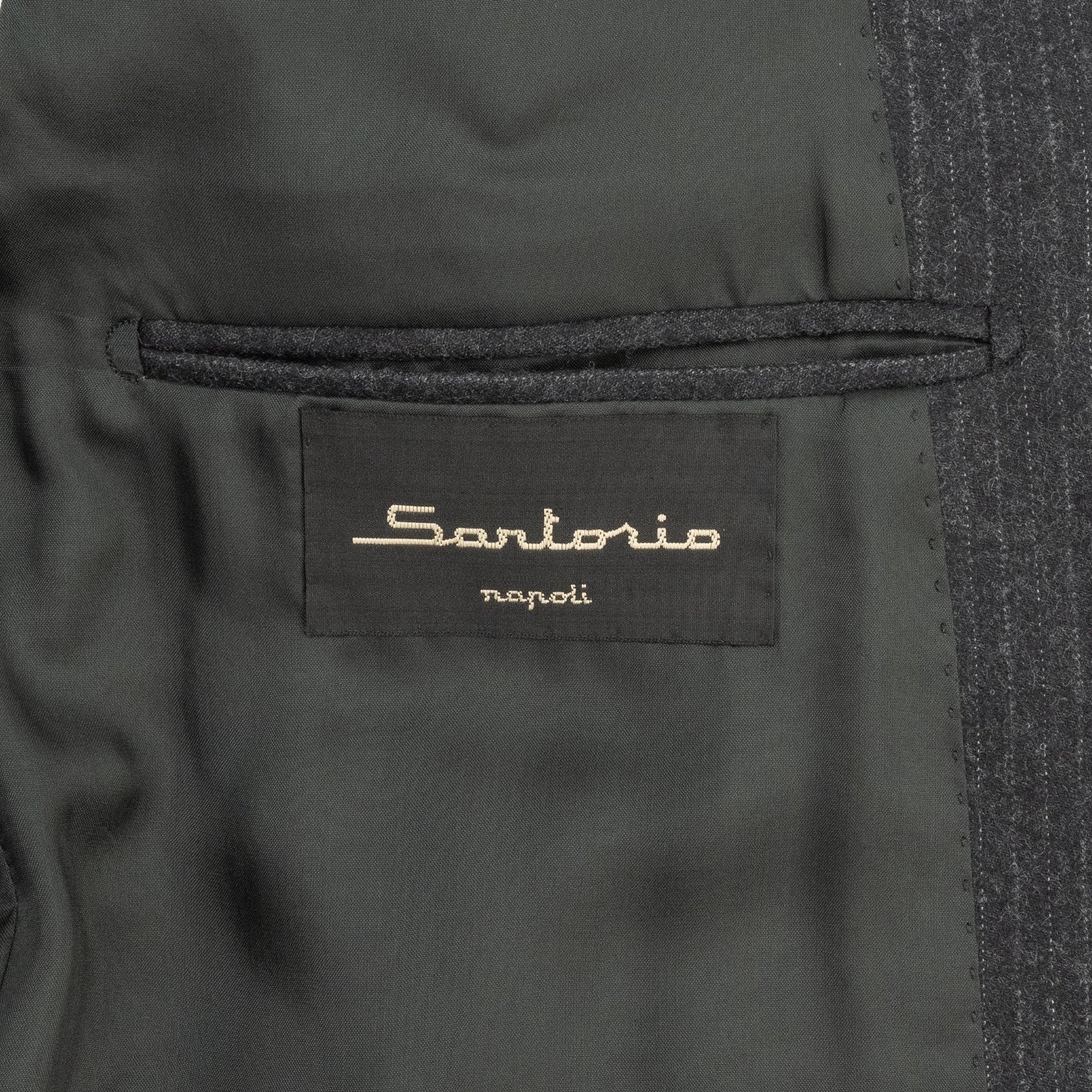 2800$ SARTORIO NAPOLI by KITON Gray Handmade Suit Wool Pinstripe 44 US / 54 IT