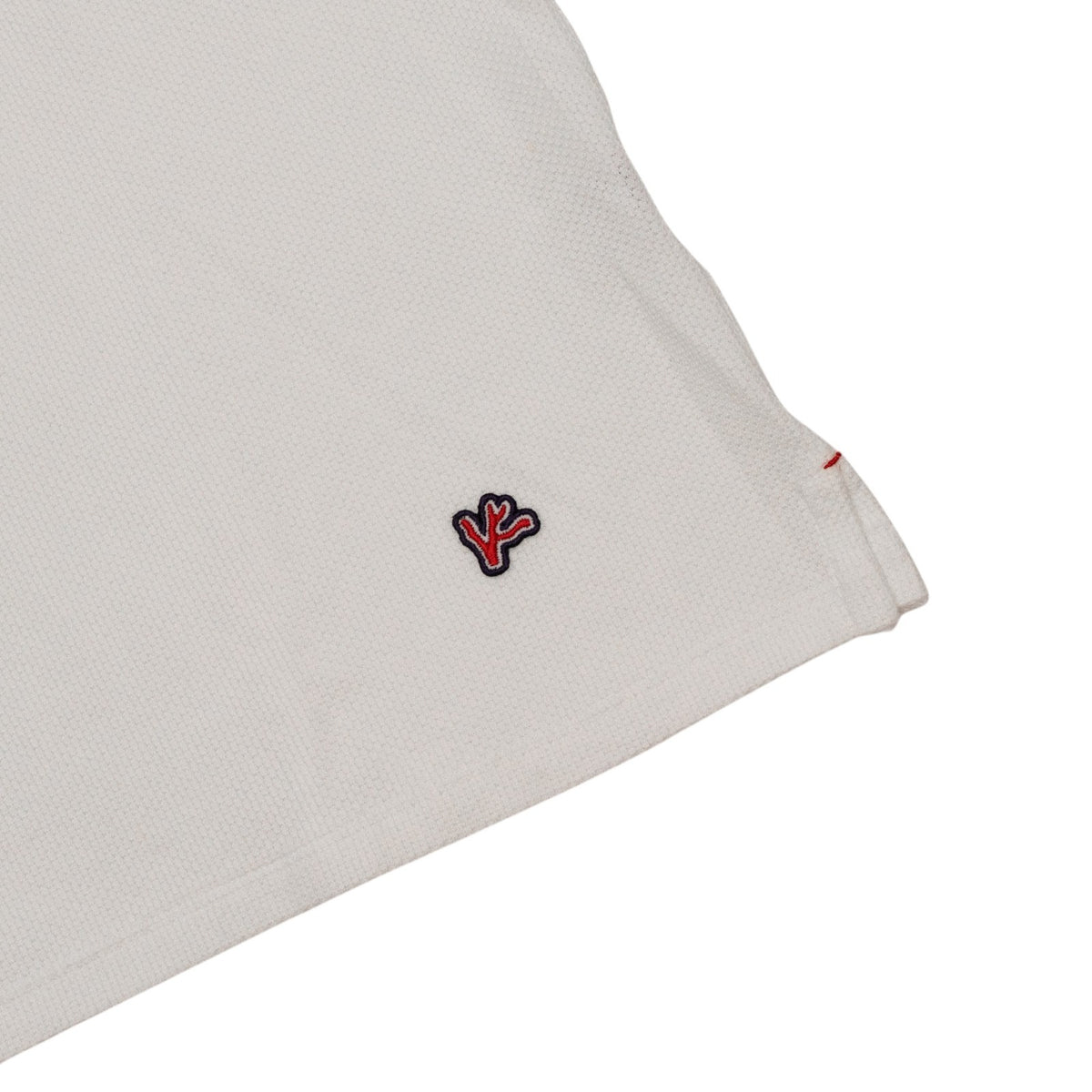 675$ ISAIA NAPOLI White Polo Short Sleeve Piquet Cotton Size M