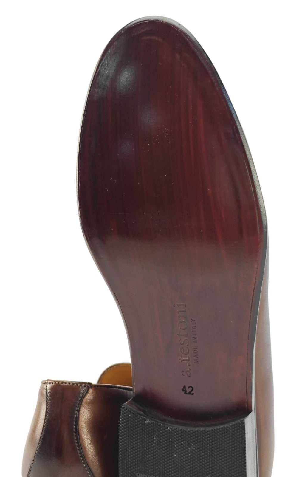 1250$ TESTONI Loafer Shoes Antique Lux Calf Caramel 8 UK / 9 US / 42 IT