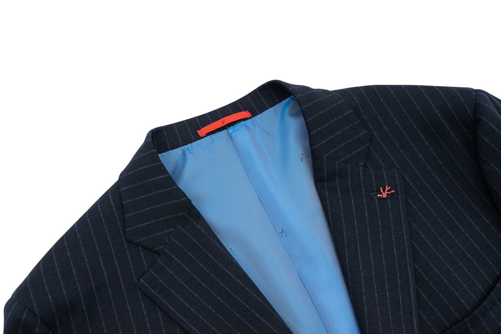 $4200 ISAIA NAPOLI Blue Striped Blazer Sport Coat Jersey Wool 50 US / 60 EU 7R
