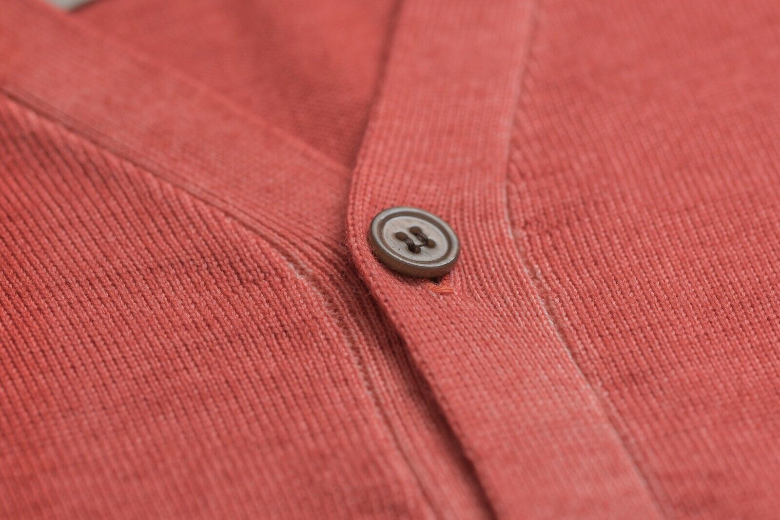 FILIPPO DE LAURENTIIS Peach Sweater Cardigan Extrafine Merino Wool Made in Italy