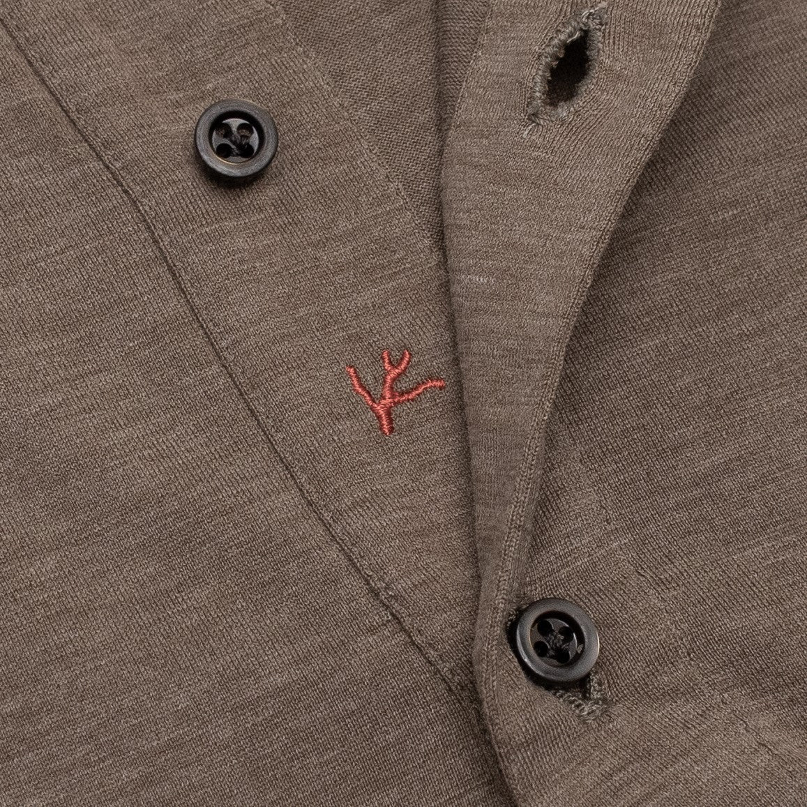 1050$ ISAIA NAPOLI Brown Handmade Polo Long Sleeve Fine Cotton Silk Size XS