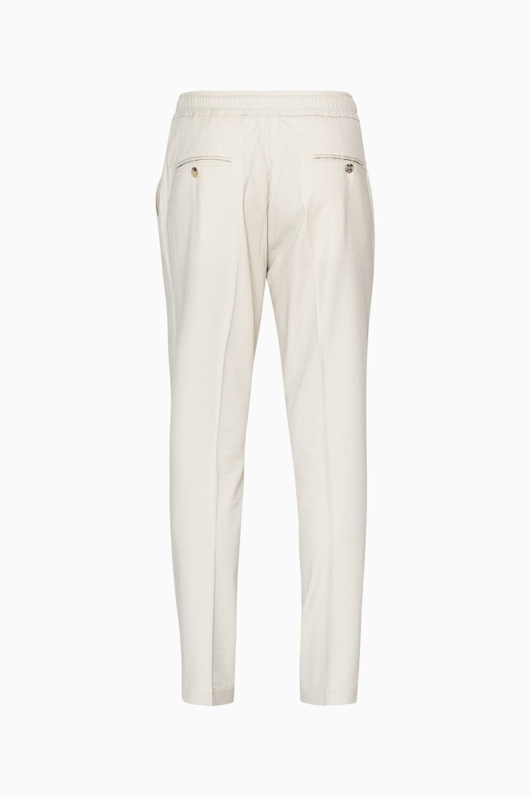 1100$ ISAIA NAPOLI Ivory Drawstring Trousers Sport Pant Wool / Cotton