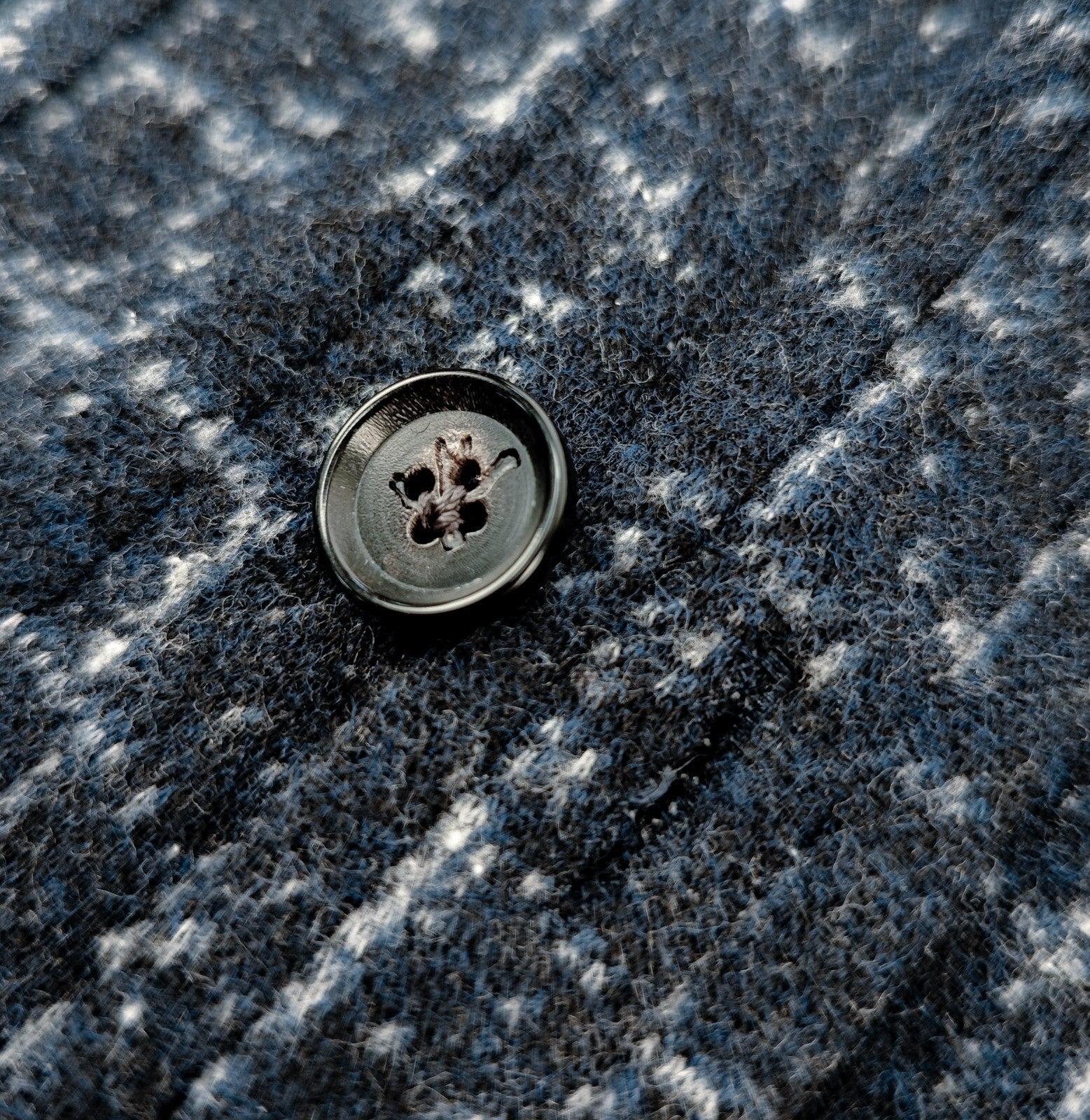 $1650 ISAIA Blue Hand-Sewn Overshirt Jacket Wool - Silk - Cotton Size L