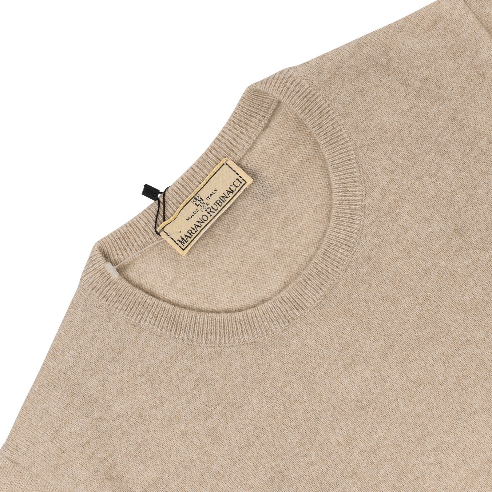 750$ RUBINACCI NAPOLI Beige Sweater Crewneck 100% Soft Cashmere 38 US / 48 EU