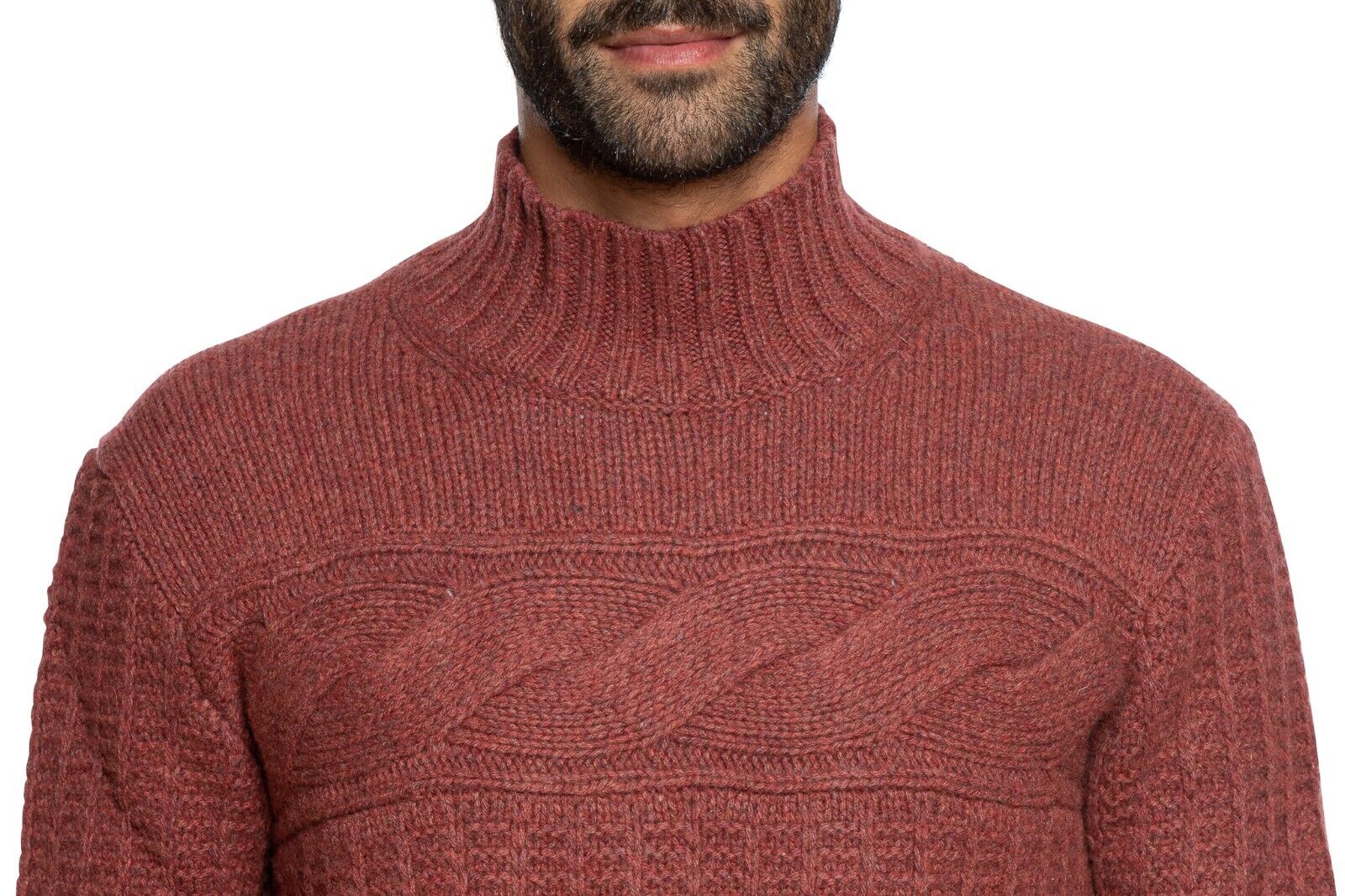 690$ DELLA CIANA CASHMERE Sweater Turtleneck Merinos Wool / Cashmere 40 US 50 EU