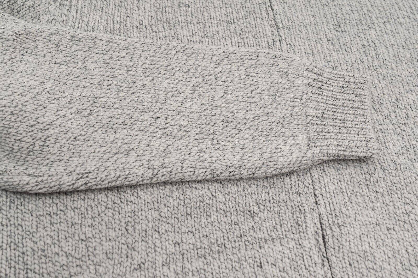 $2000 FEDELI CASHMERE "Malfilè" Gray Cardigan Jacket Full Zip Cashmere