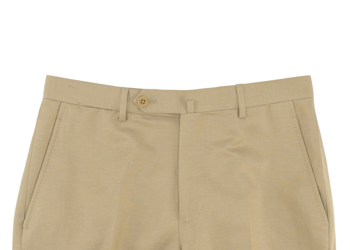 $5950 ISAIA NAPOLI "Capri" Light Beige Suit Cotton / Linen 36 US / 46 EU 8R