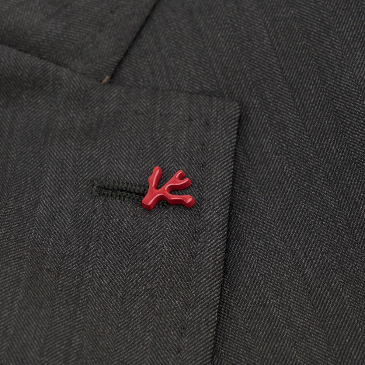 $6850 ISAIA NAPOLI "Capri" Gray Suit Hand-Sewn Fine Wool Herringbone