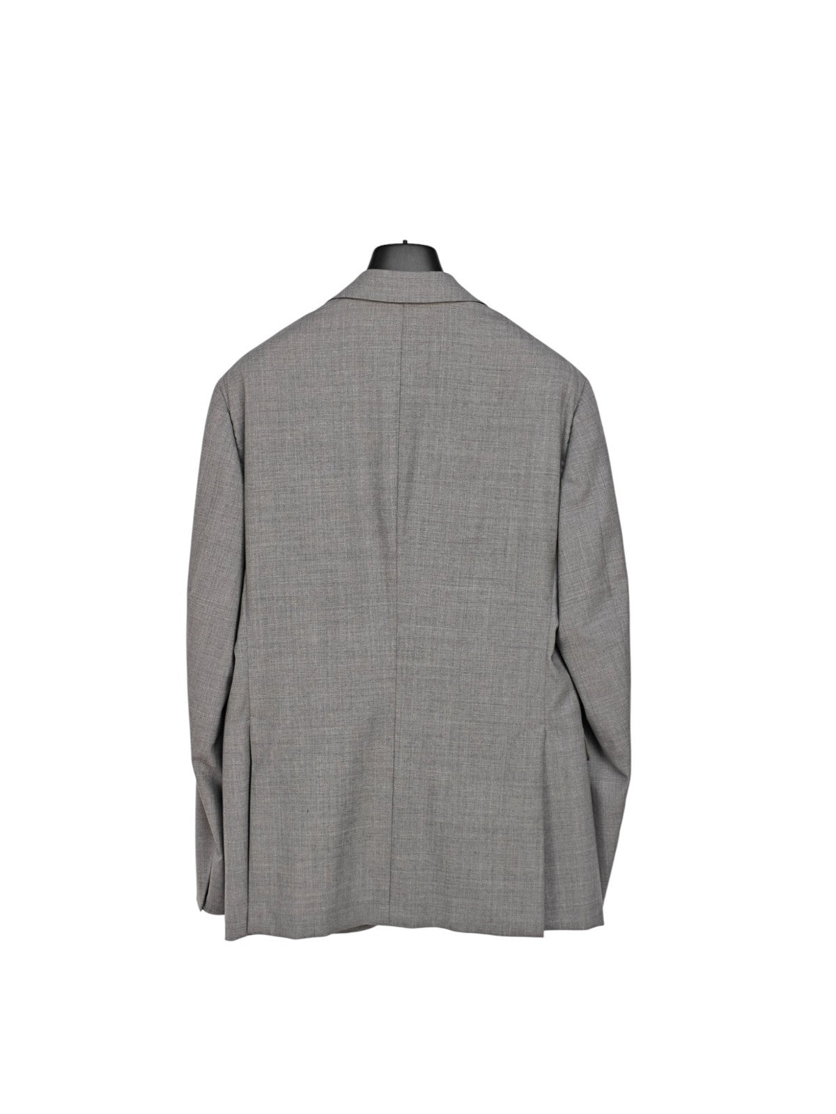 $1800 BURBERRY LONDON Gray Solid Suit Fine Wool Super 110's Regular