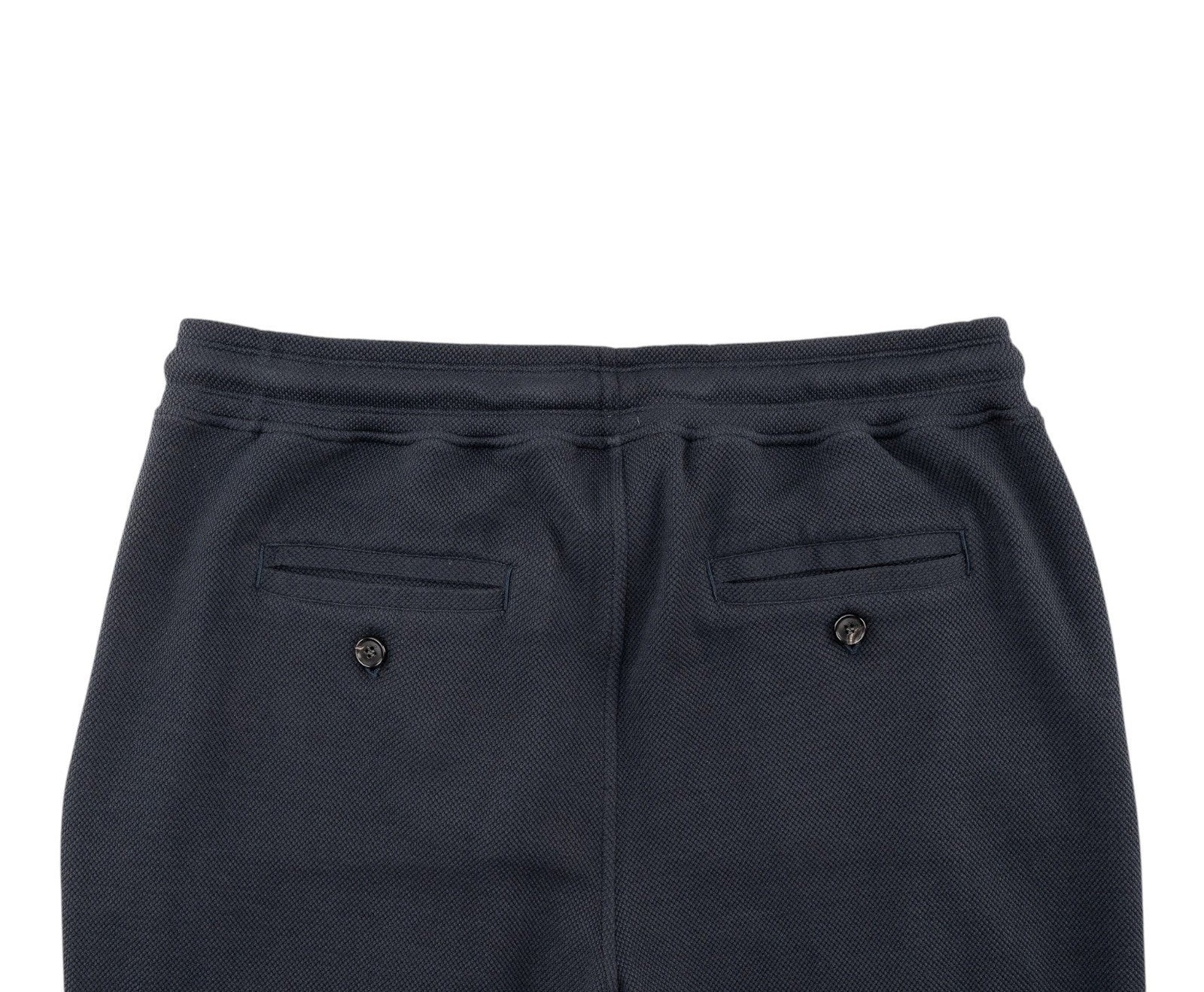 1250$ ISAIA NAPOLI Blue Navy Drawstring Pant Knit Cotton Size M