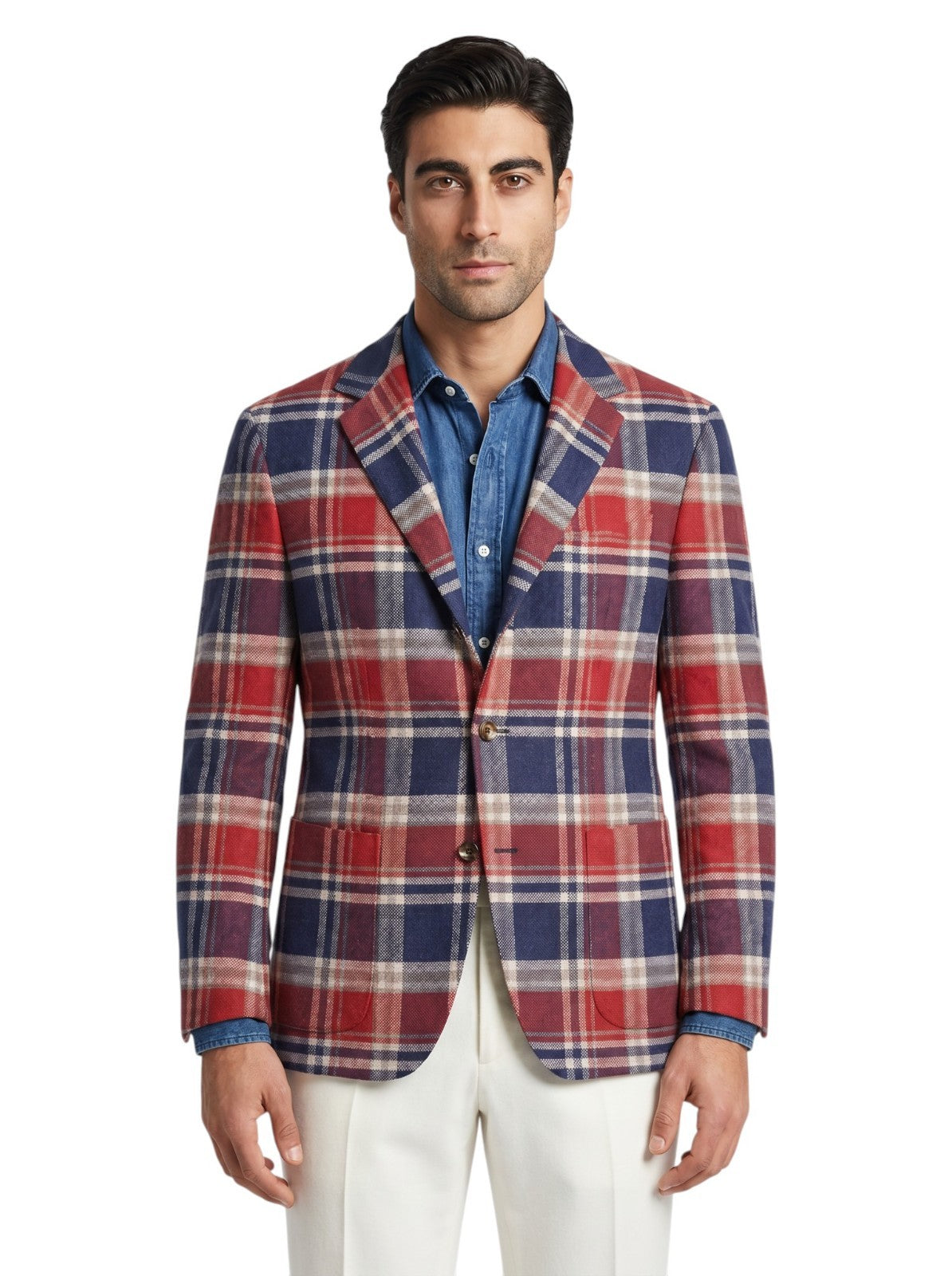 2500$ SARTORIO KITON Checks Jacket Sport Coat Cashmere Silk 40 US / 50 EU - 9R