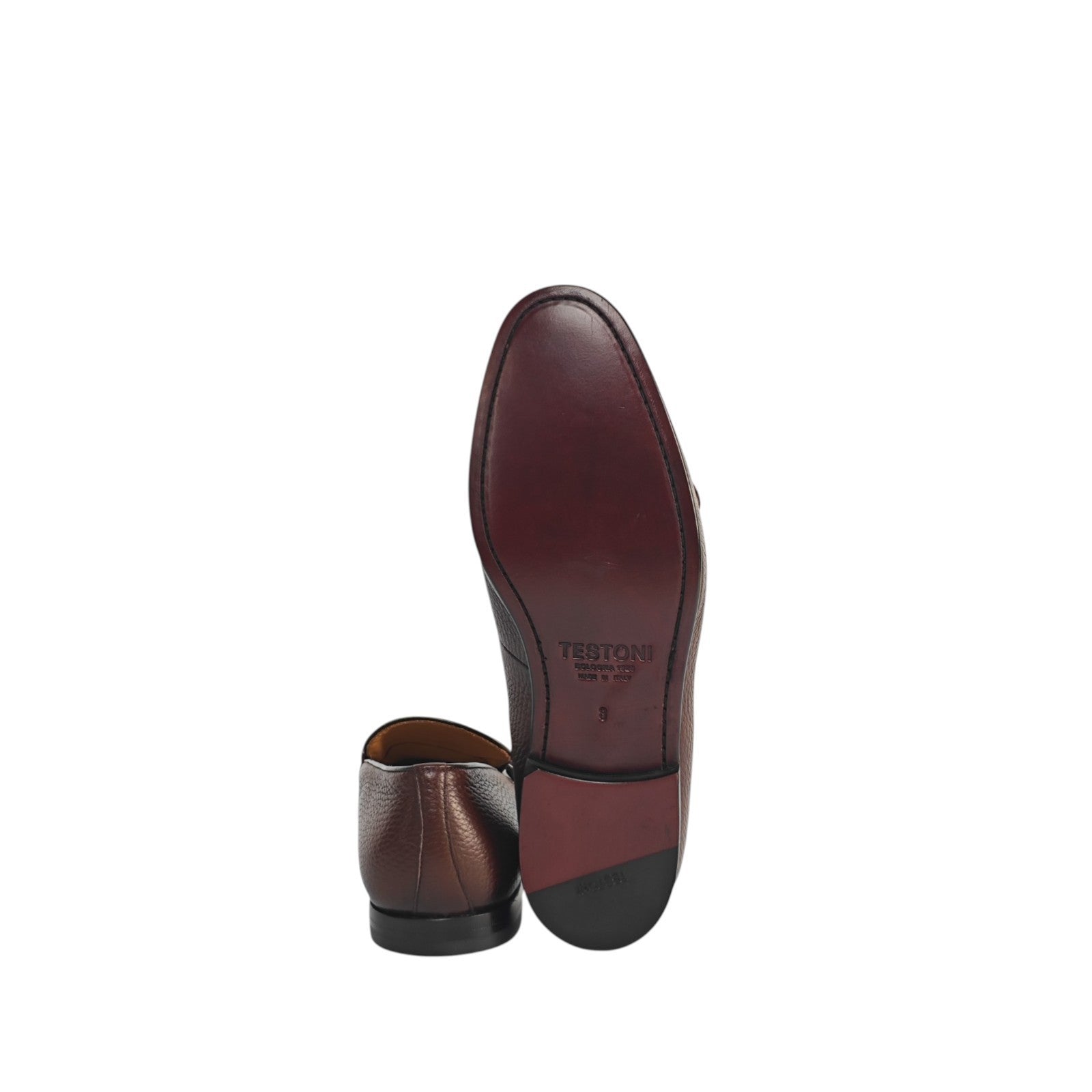 1400$ TESTONI "Portonovo" Double Monk Shoes Cigar Deerskin 8 UK / 9 US / 42 IT