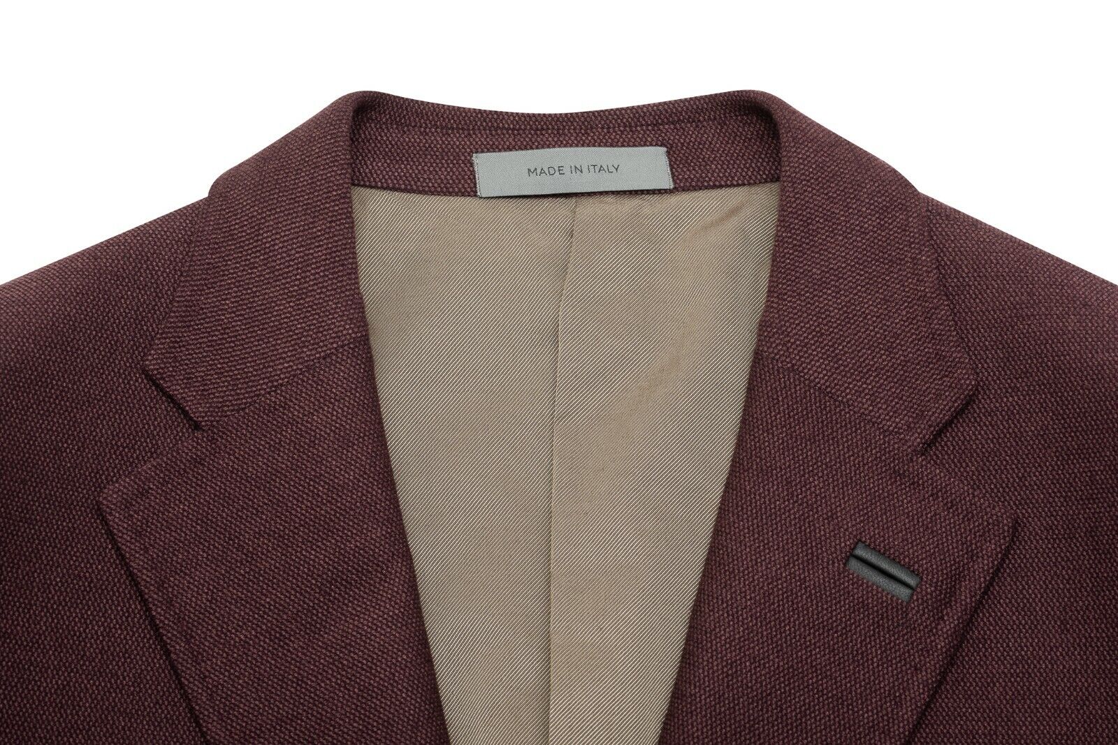 1450$ CORNELIANI Jacket Blazer Wine Wool Silk + Leather 42 US / 52 EU 7R Stretch