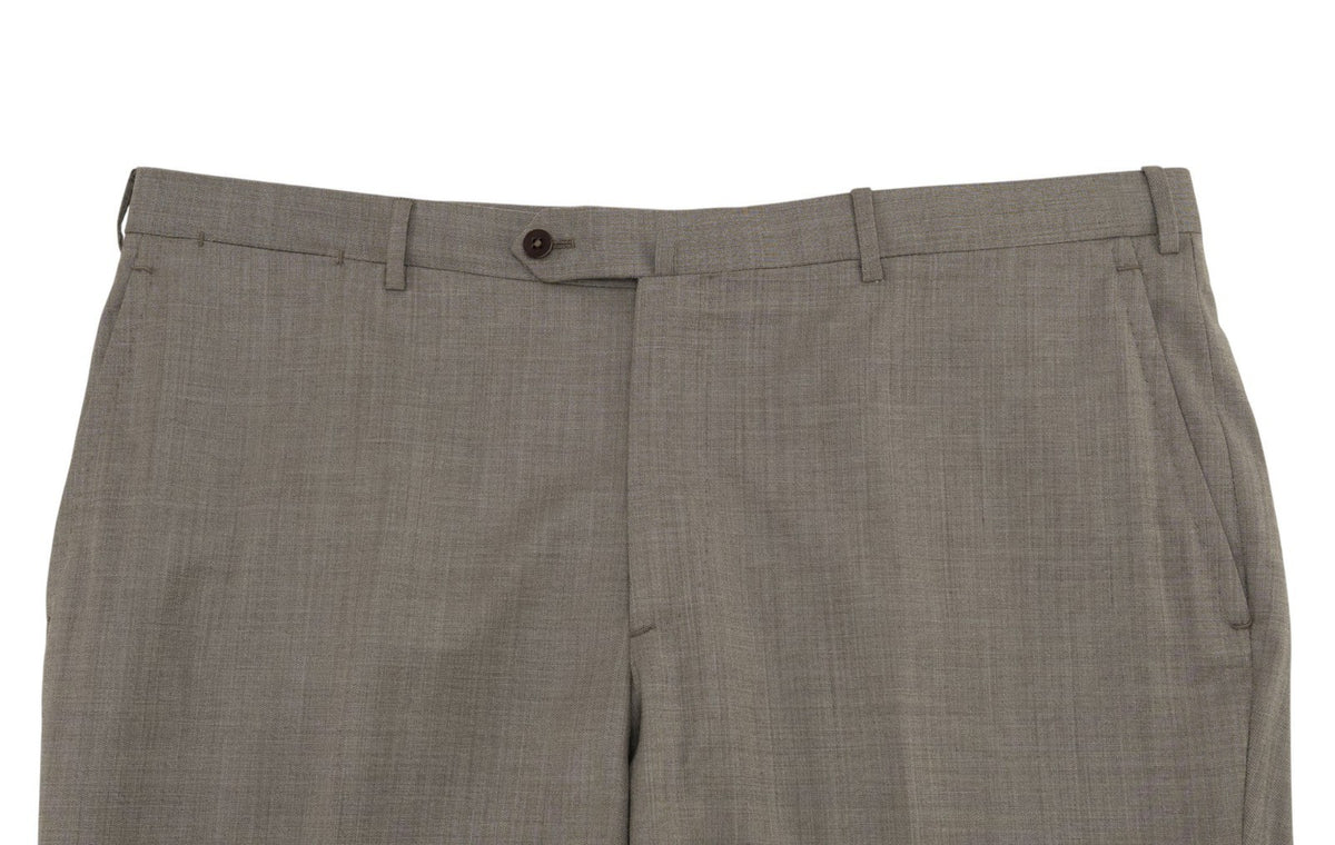 $7255 ISAIA NAPOLI "Sanita" Taupe Suit Extralight Fine Wool 50 US / 60 EU 8R