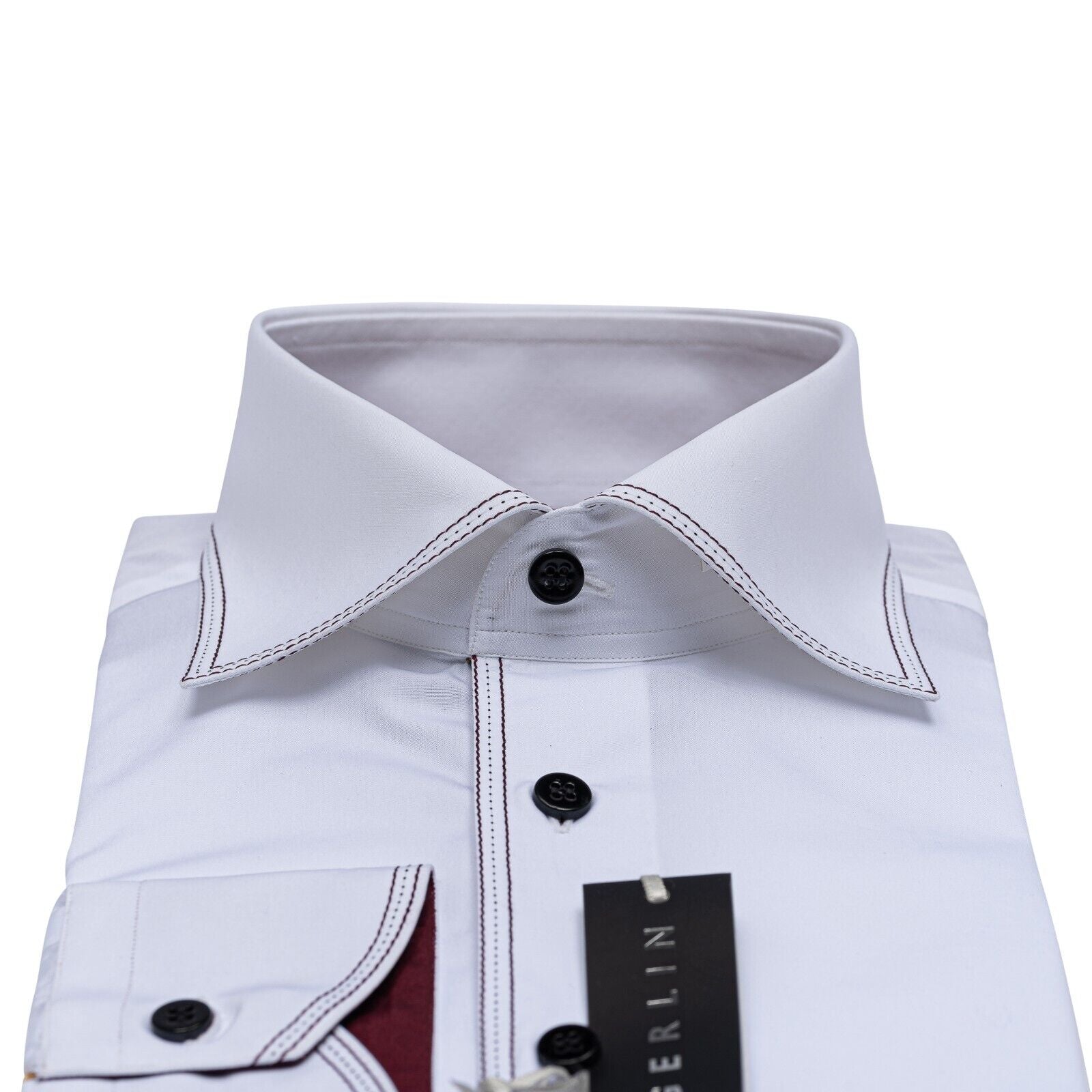690$ LUXURY GERLIN Shirt White SUPRALUX ALUMO Cotton 16 41 3AO BIJAN